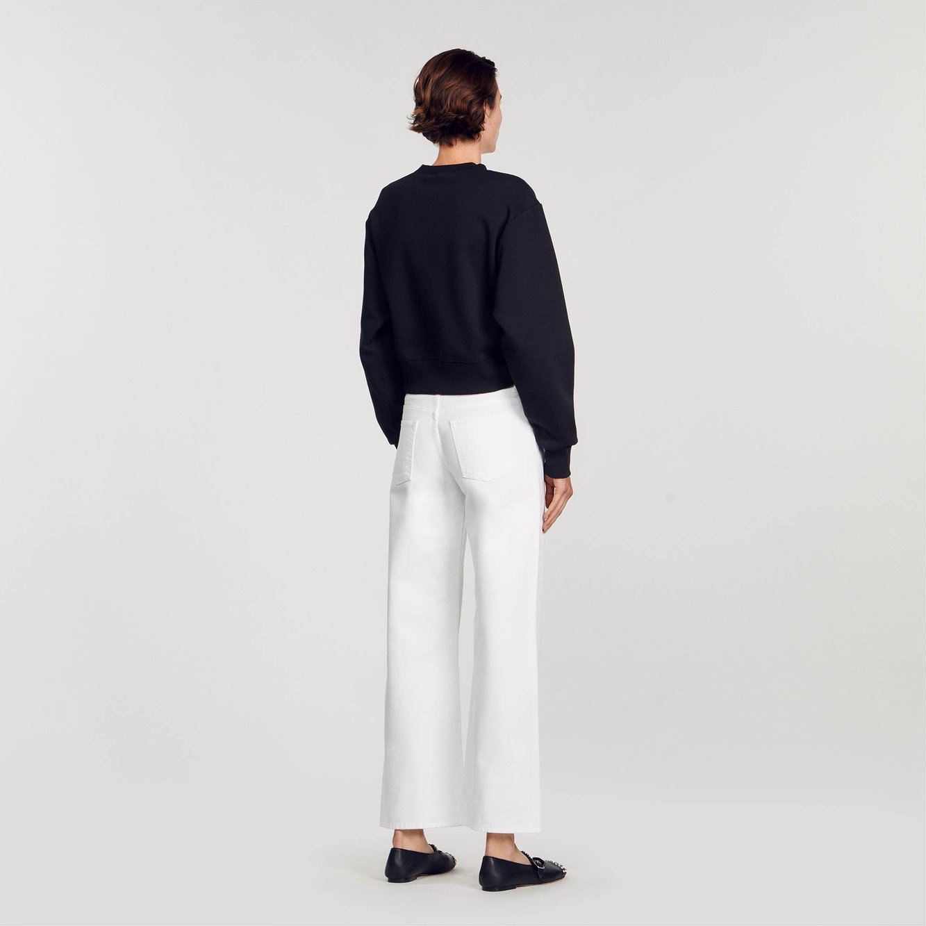 Sweatshirt à cœurs strassés Sandro seconde main