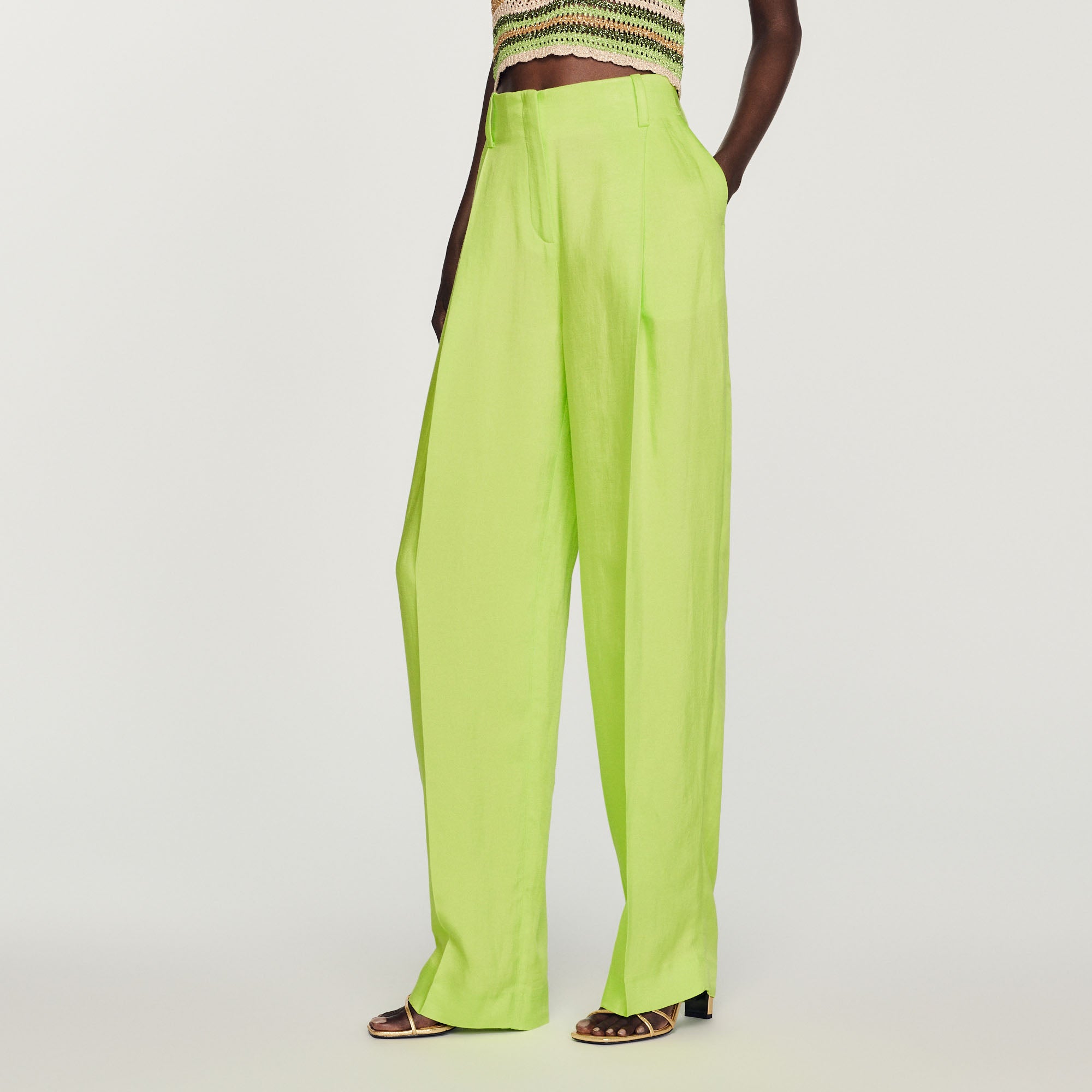 Pantalon taille haute Sandro seconde main