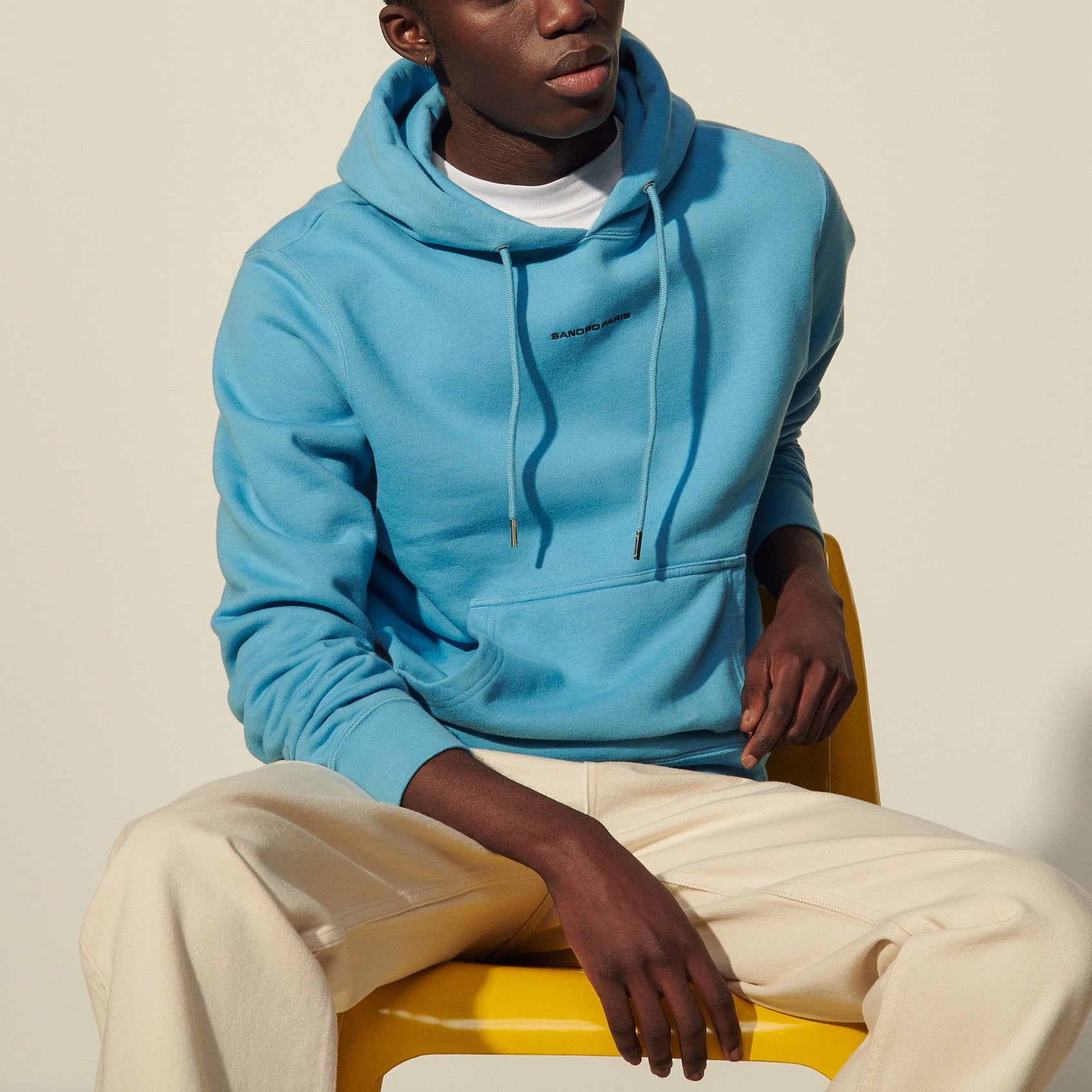 Sweat hoodie avec broderie logo Sandro seconde main