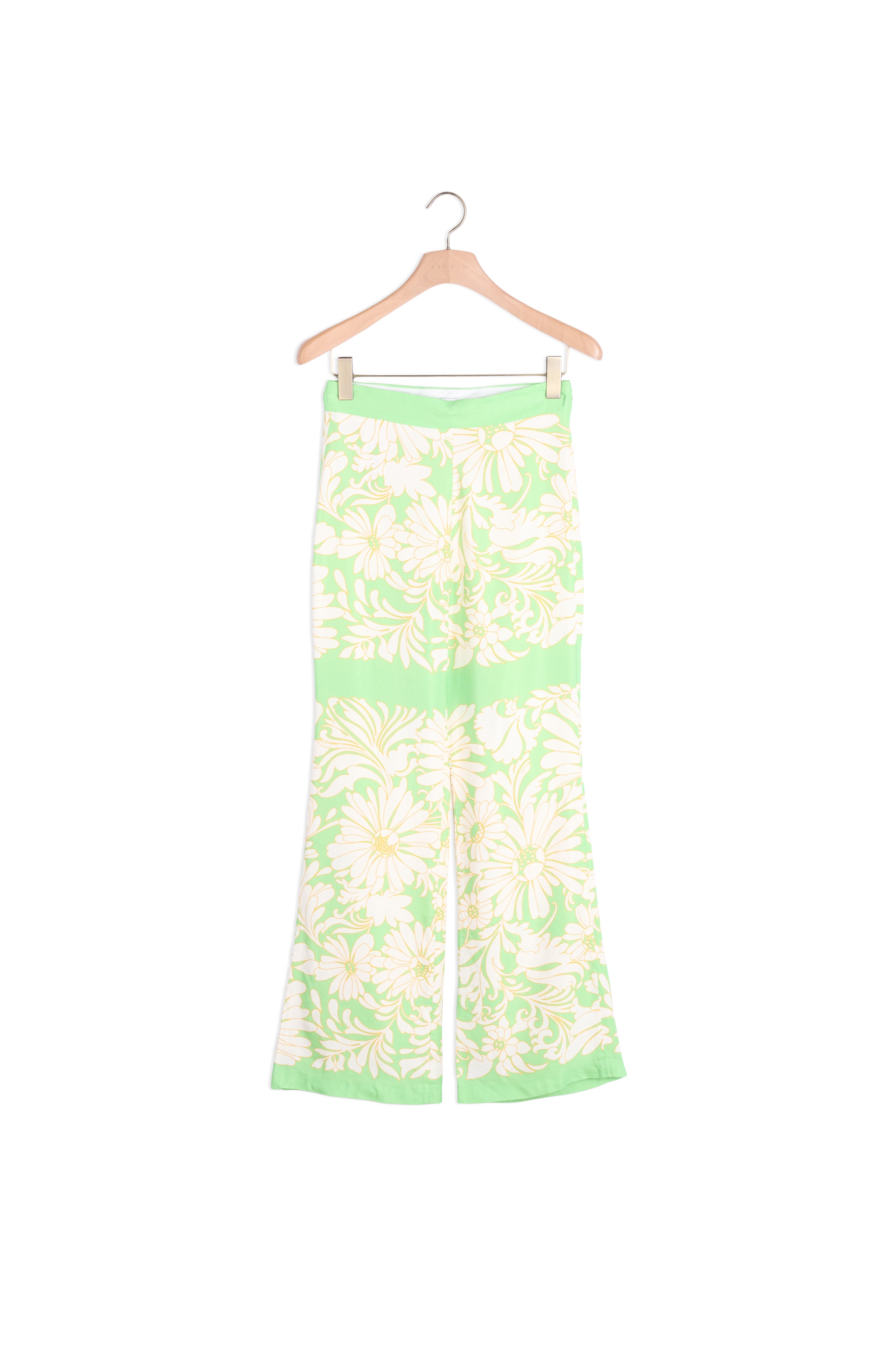 Pantalon fluide imprimé daisy Sandro seconde main