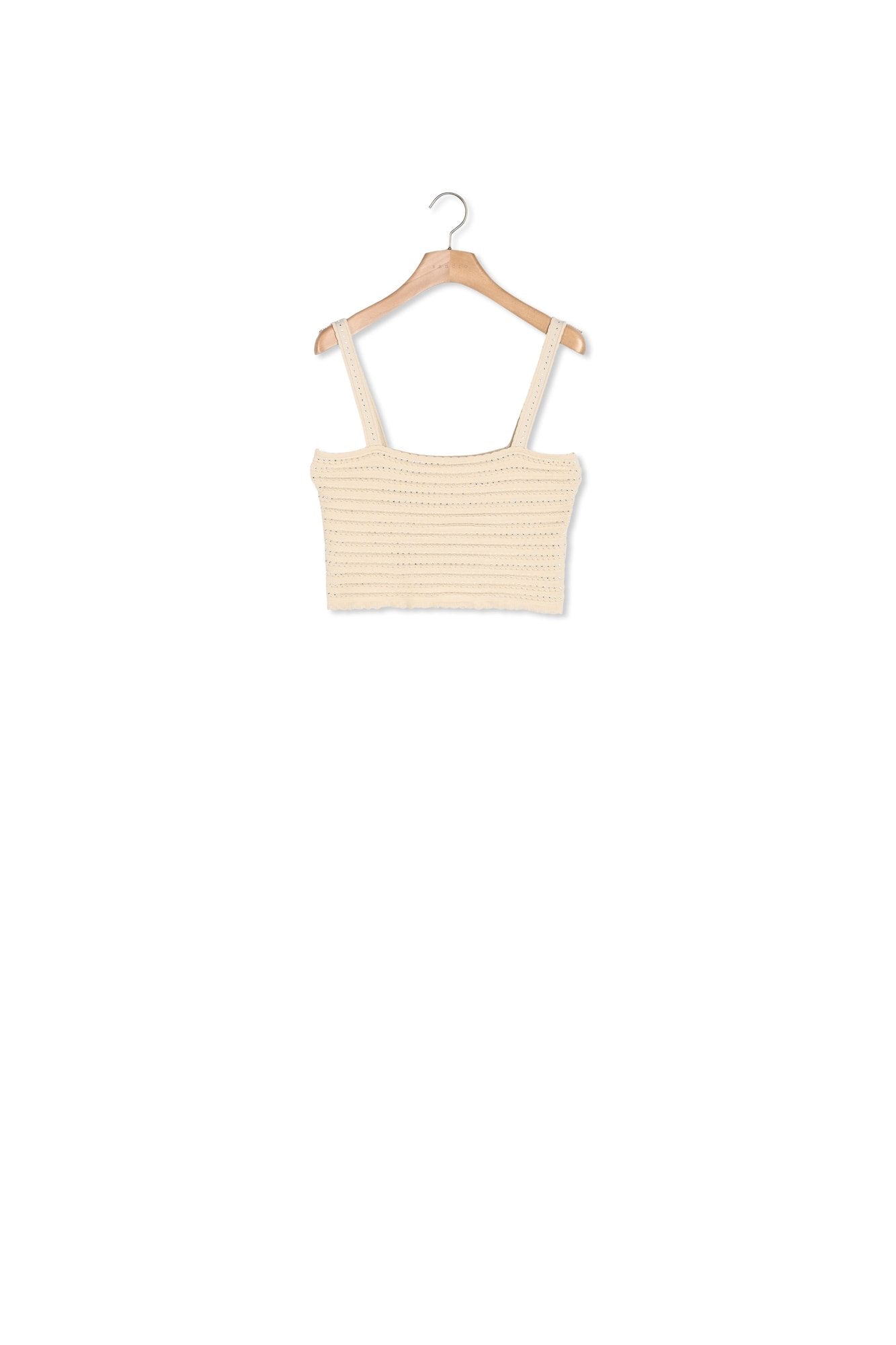 Top court en maille strassée Sandro seconde main