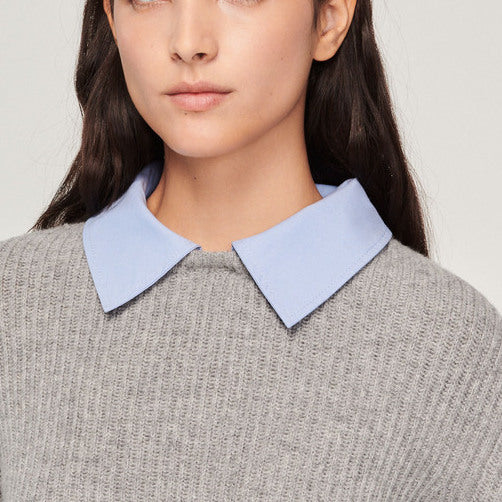 Pull court trompe-l'œil Sandro seconde main