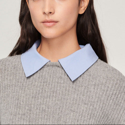 Pull court trompe-l'œil Sandro seconde main