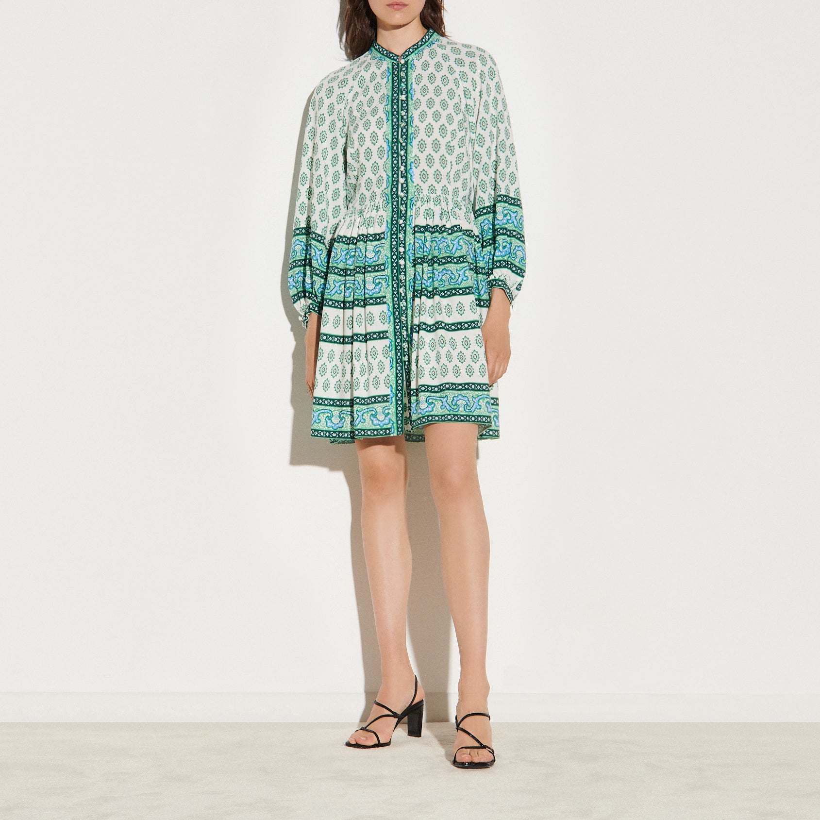 Robe Chemise imprimée courte Sandro seconde main