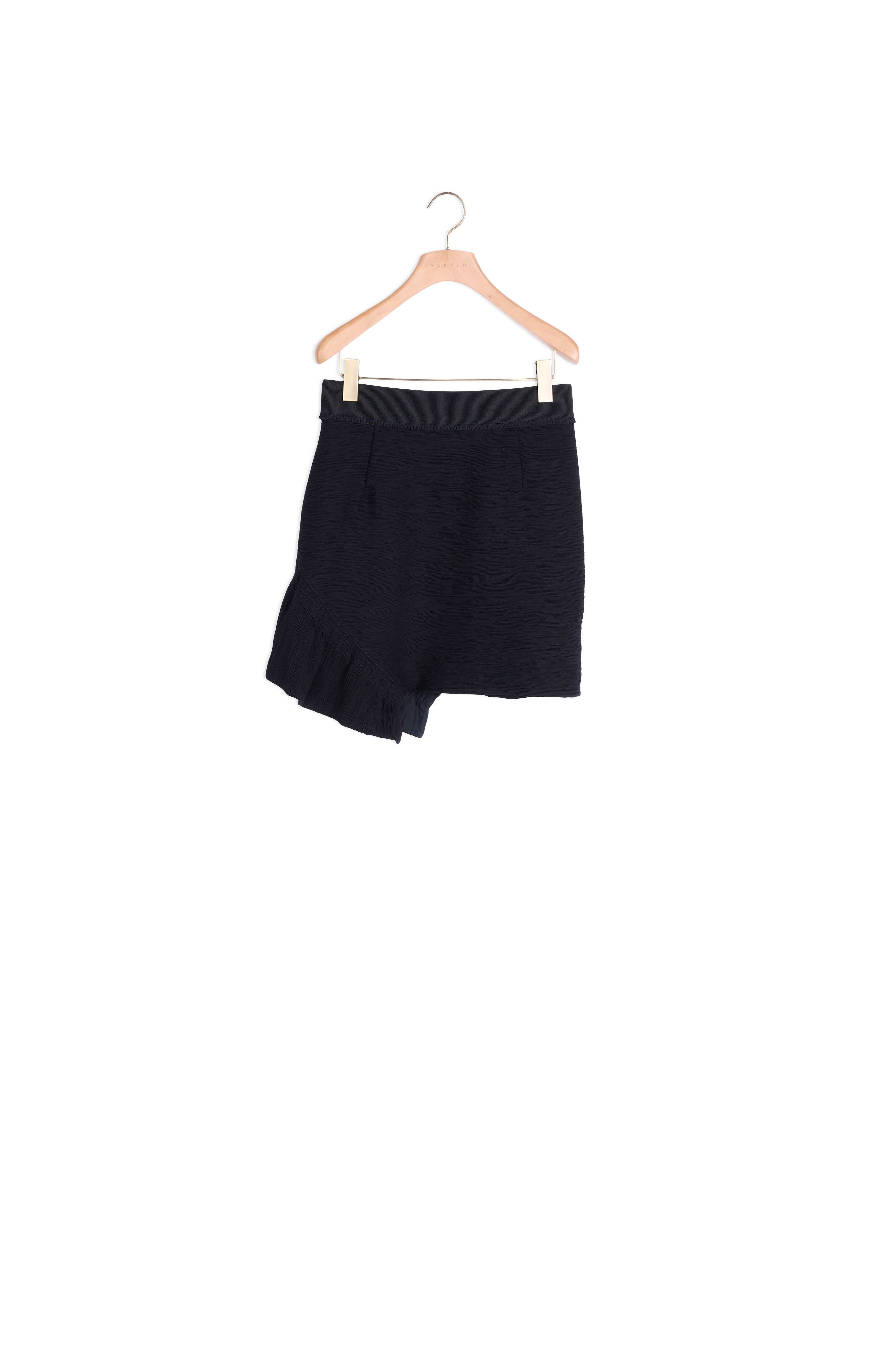 Jupe asymétrique en matière plissée Sandro seconde main