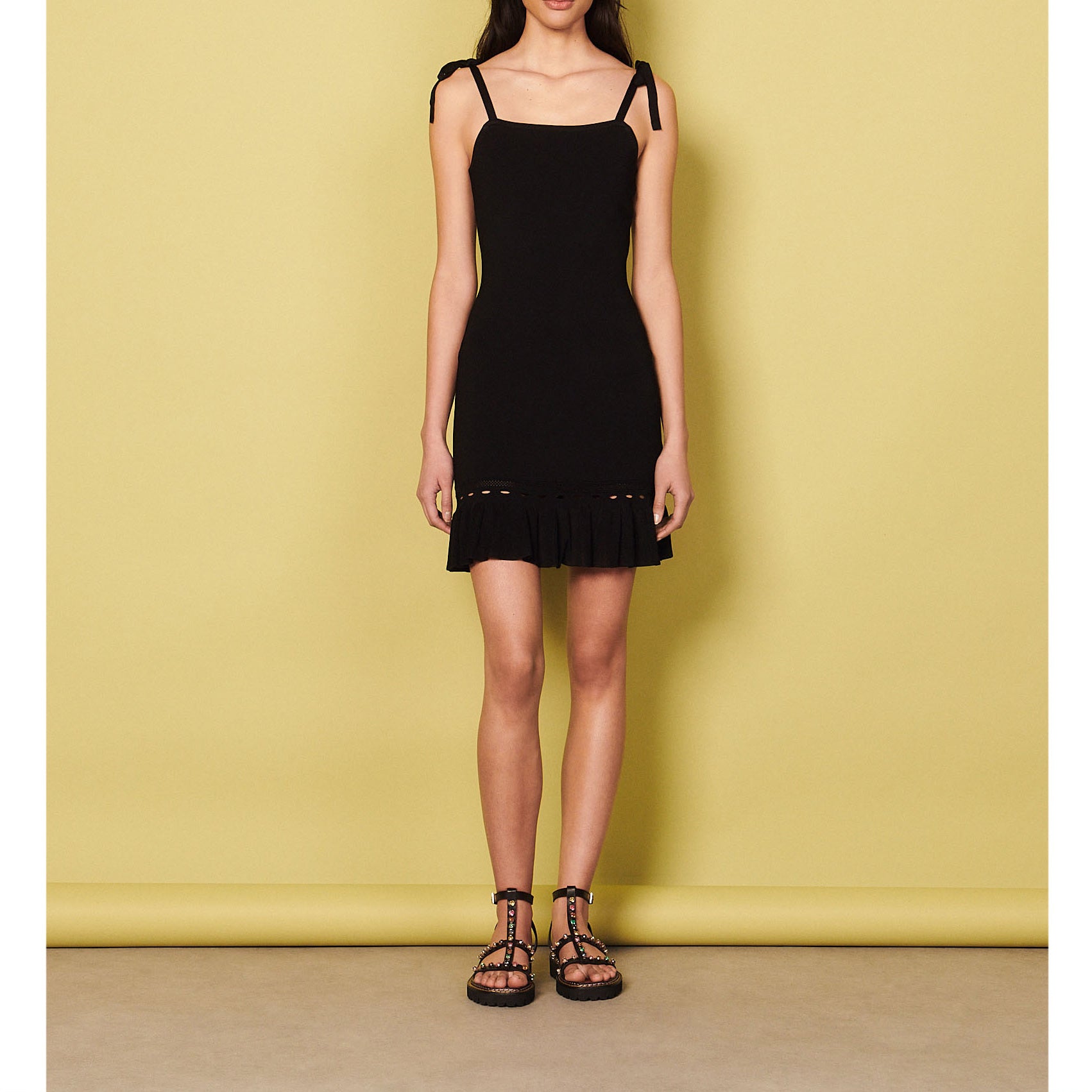 Robe en Maille à volant Sandro seconde main