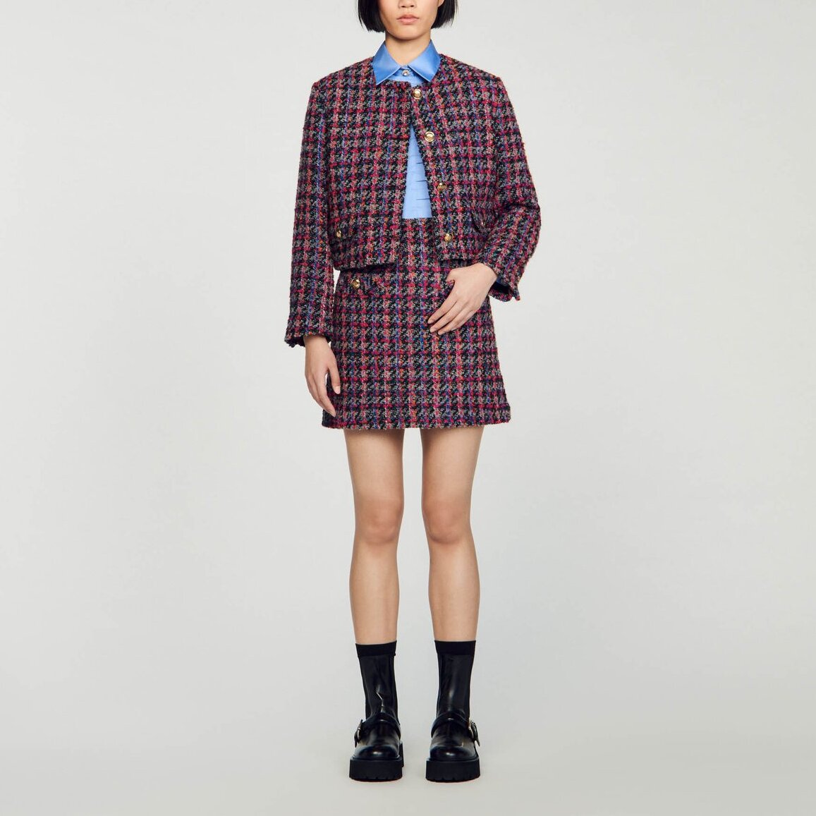 Jupe courte en tweed Sandro seconde main