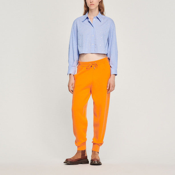 Pantalon de jogging en maille Sandro seconde main