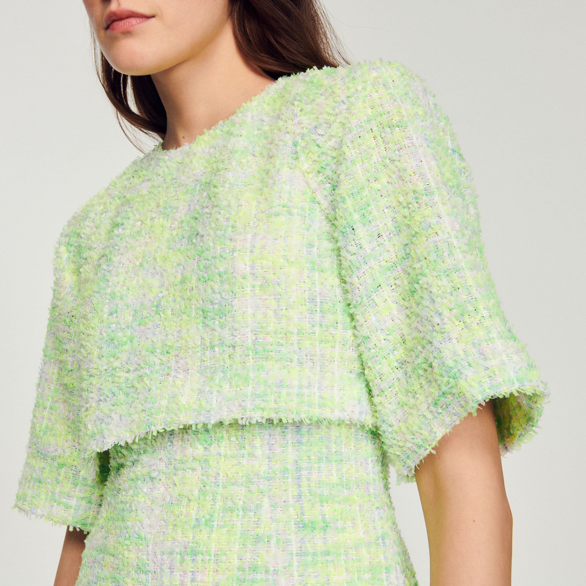 Robe courte en tweed Sandro seconde main