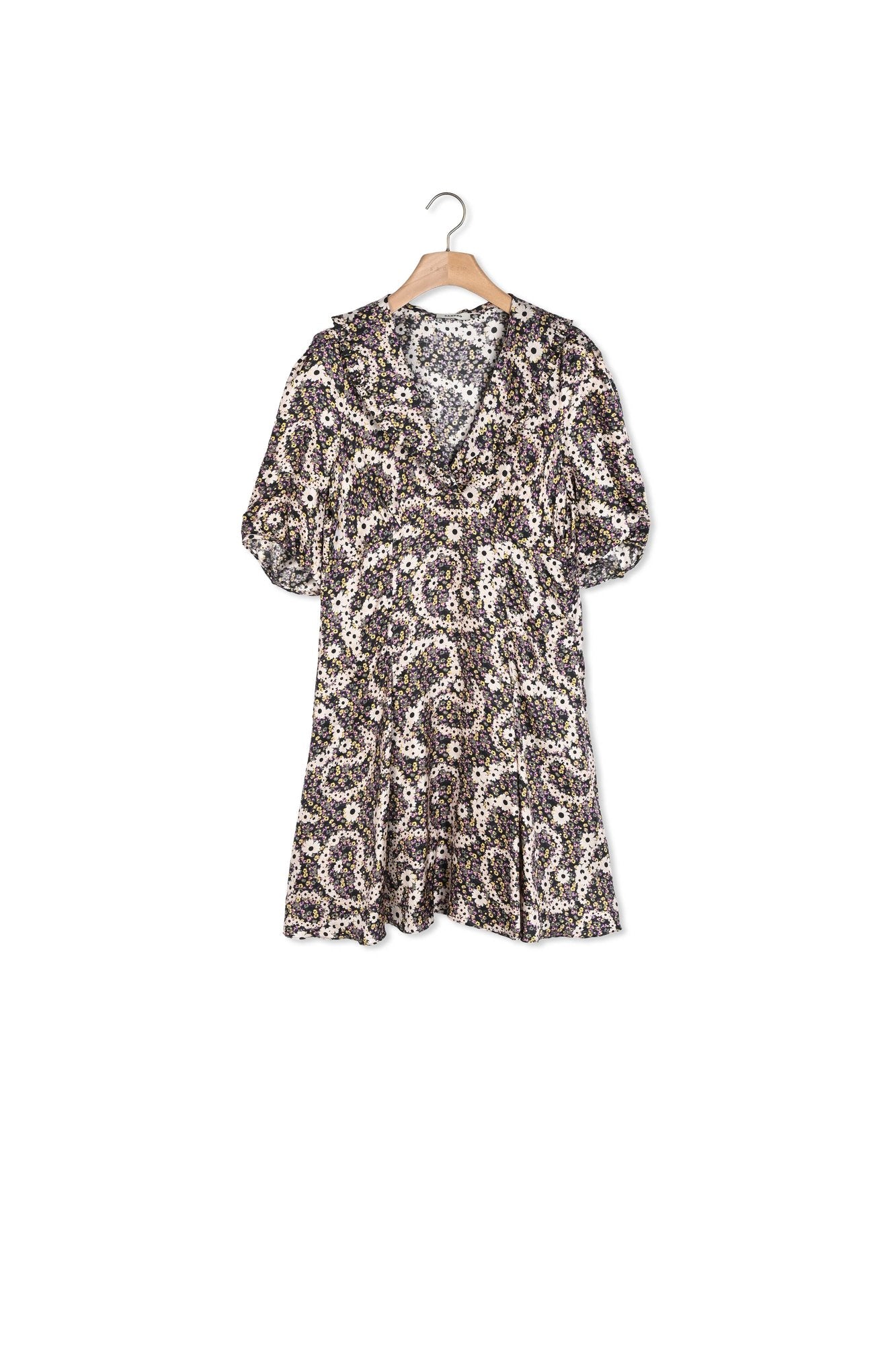 Robe courte à imprimé cachemire fleuri Sandro seconde main