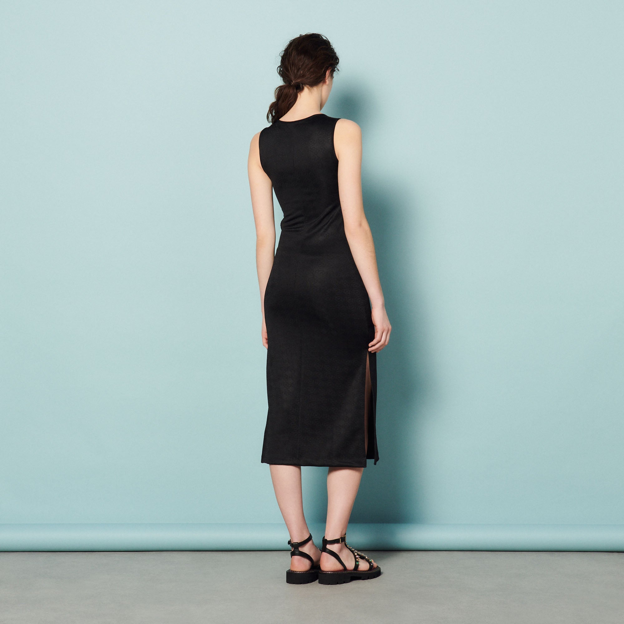 Robe mi-longue à découpes Sandro seconde main