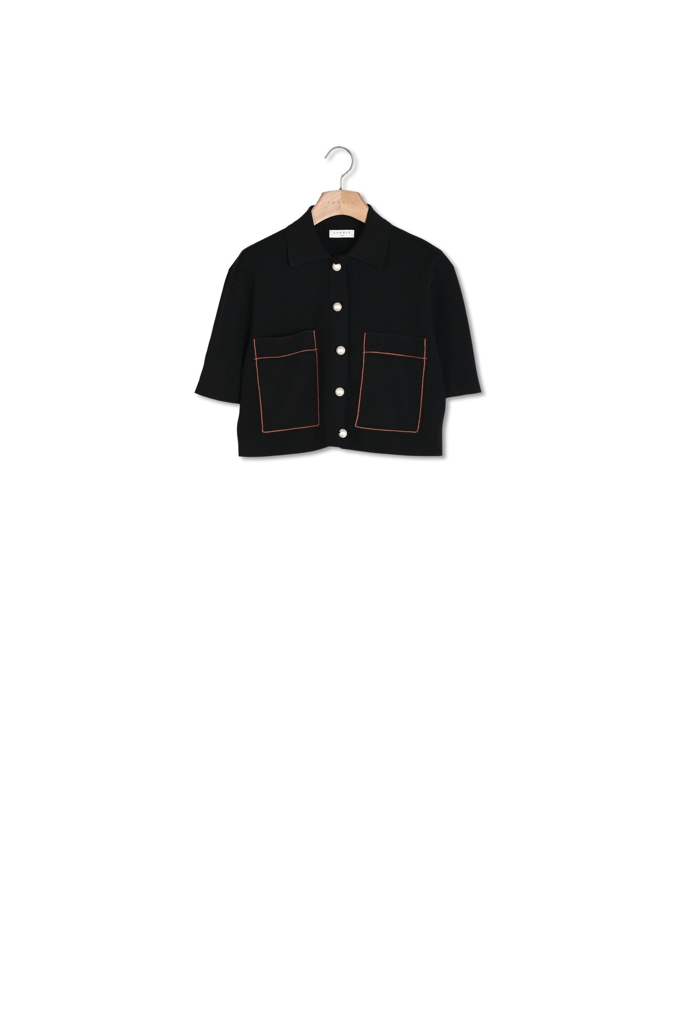 Cardigan court façon Chemisette Sandro seconde main