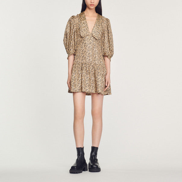 Robe fluide imprimée Sandro seconde main