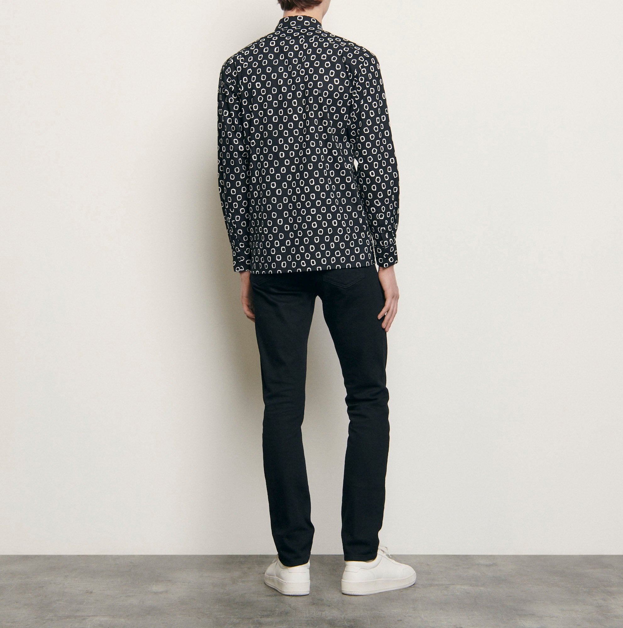 Chemise en coton imprimé Sandro seconde main