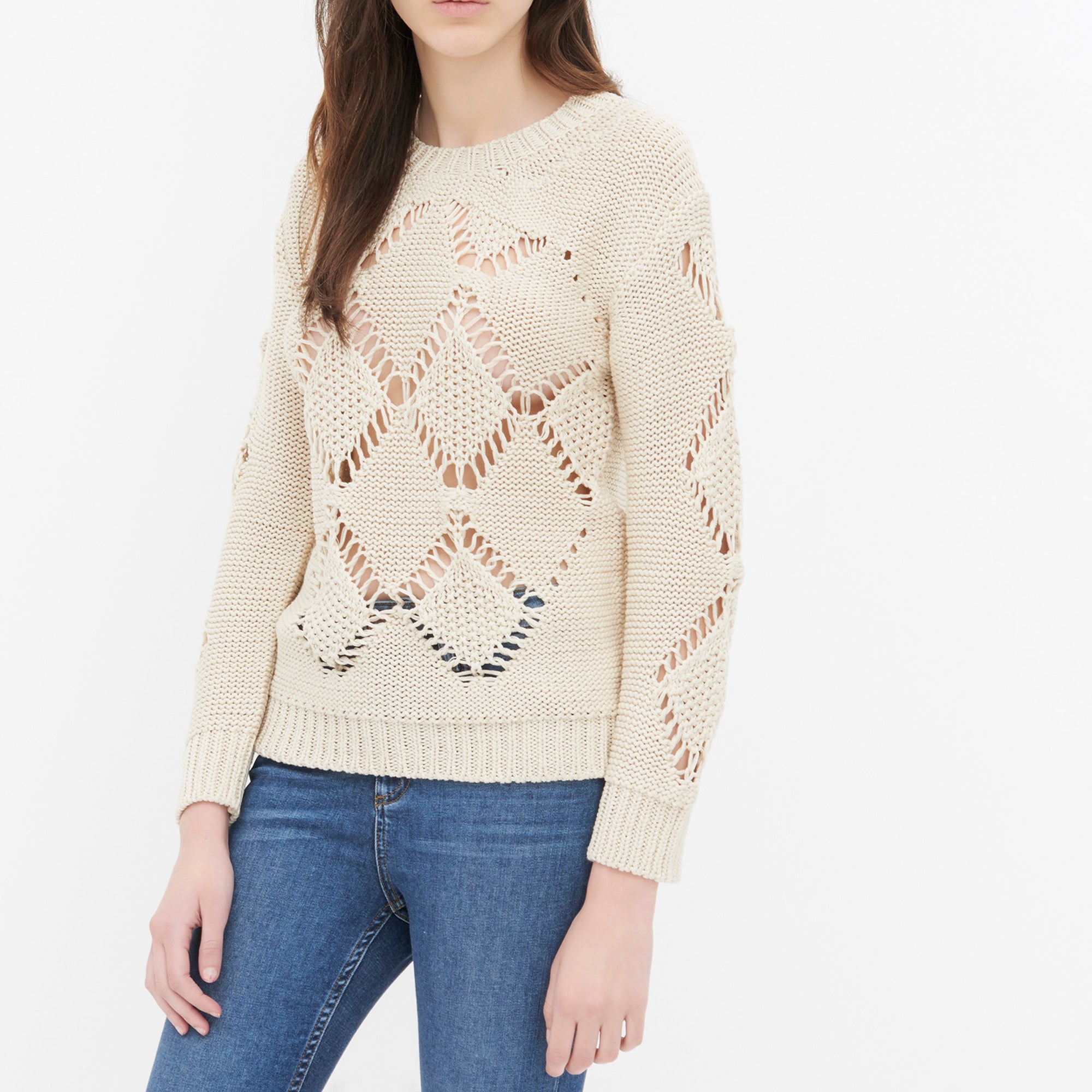 Pull Ecru Sandro seconde main