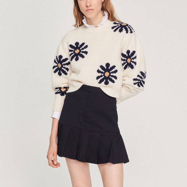 Pull en Maille fleuri Sandro seconde main