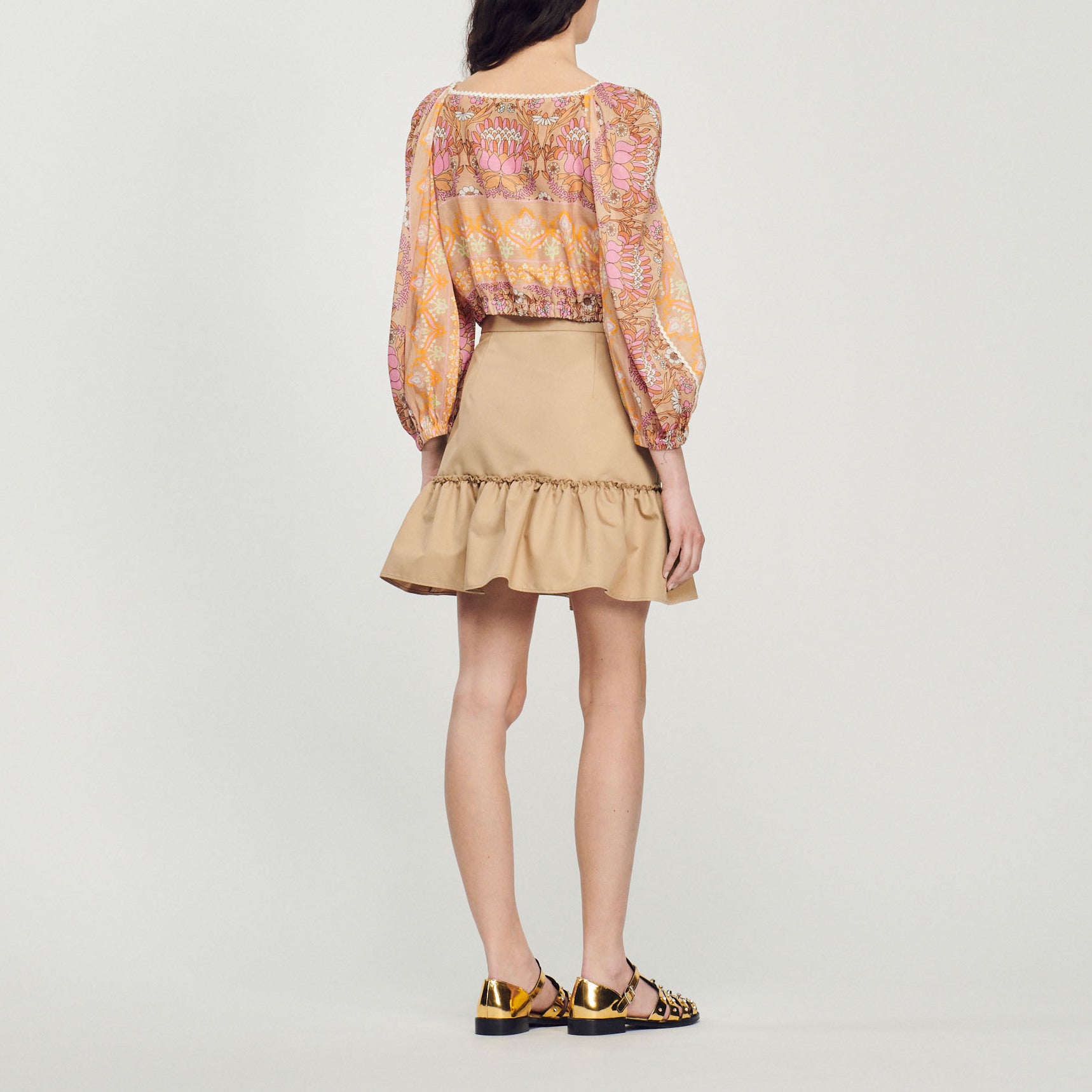 Top court imprimé Sandro seconde main