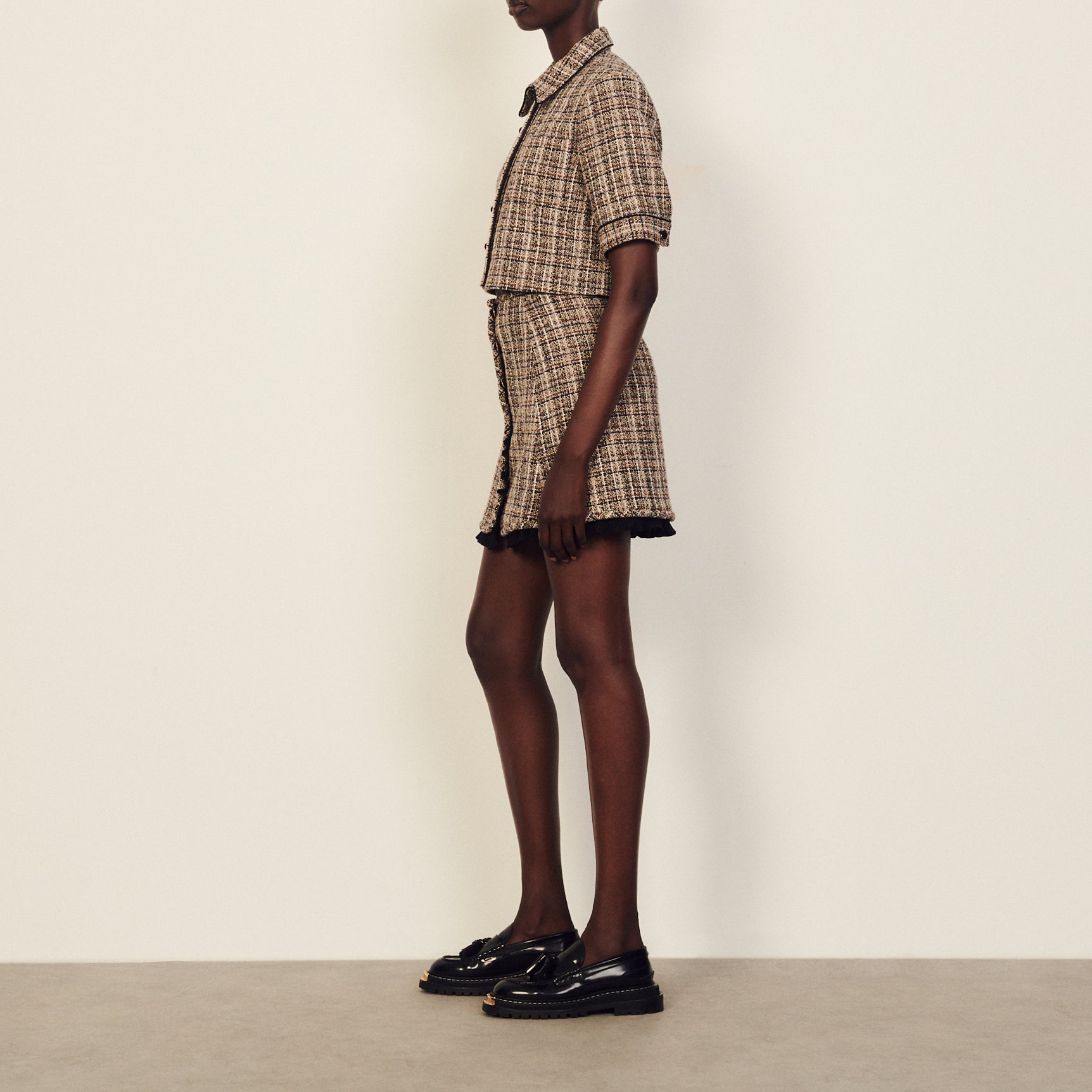 Jupe courte en tweed Sandro seconde main