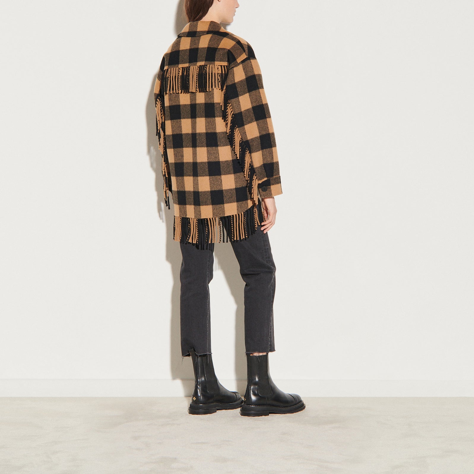 Veste Chemise oversize à carreaux Sandro seconde main