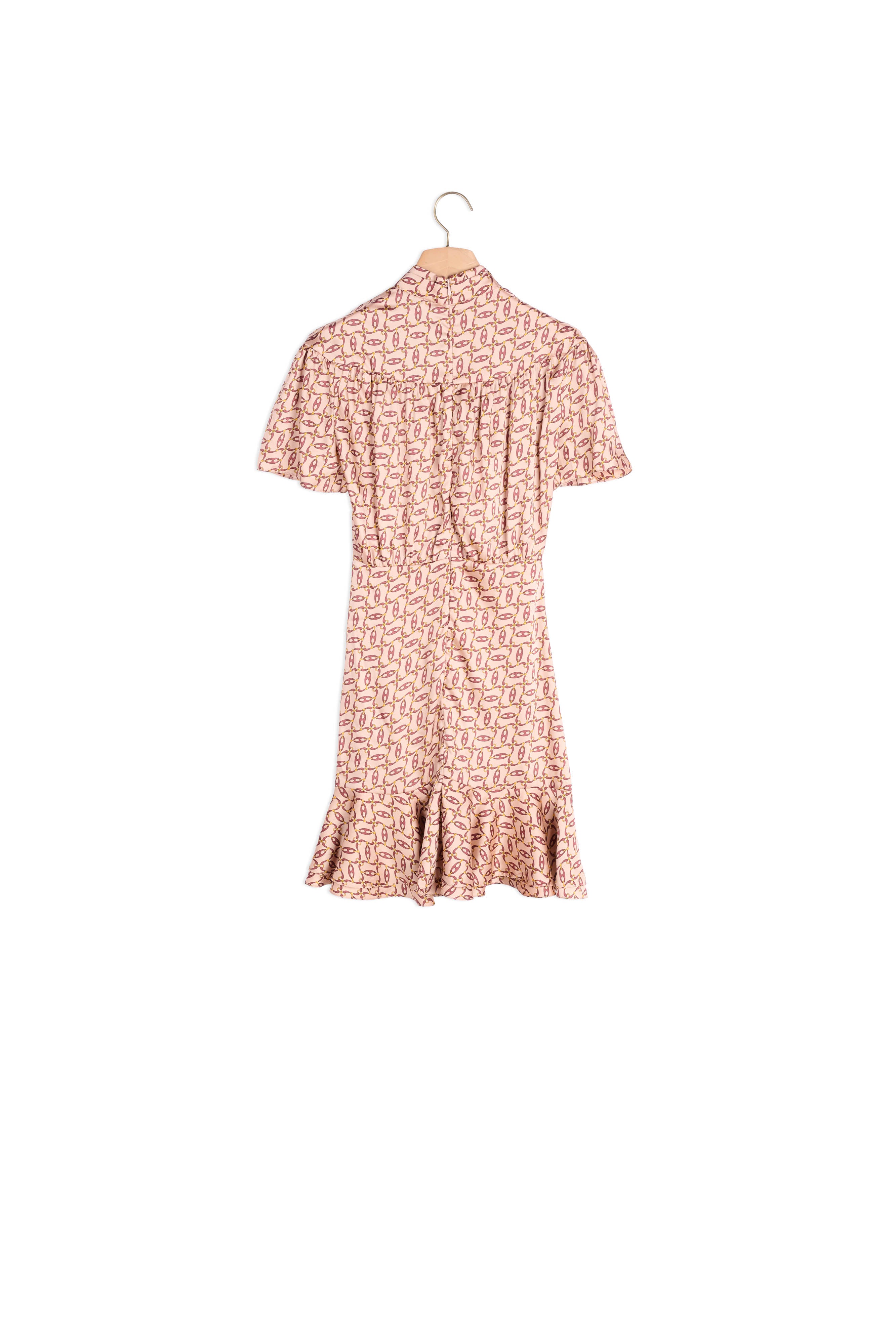 Robe imprimée avec col cravate à nouer Sandro seconde main