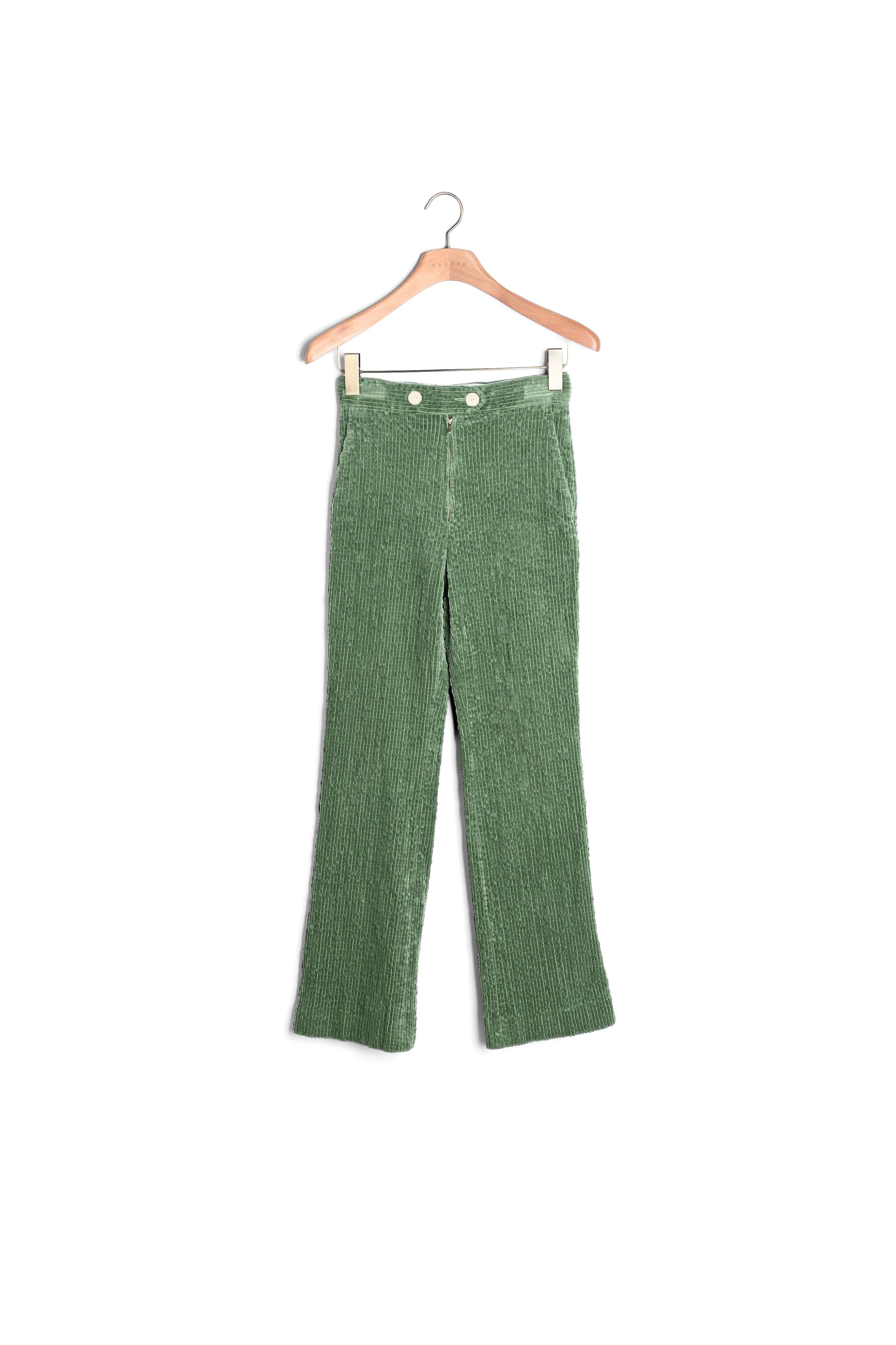 Pantalon droit en velours côtelé Sandro seconde main