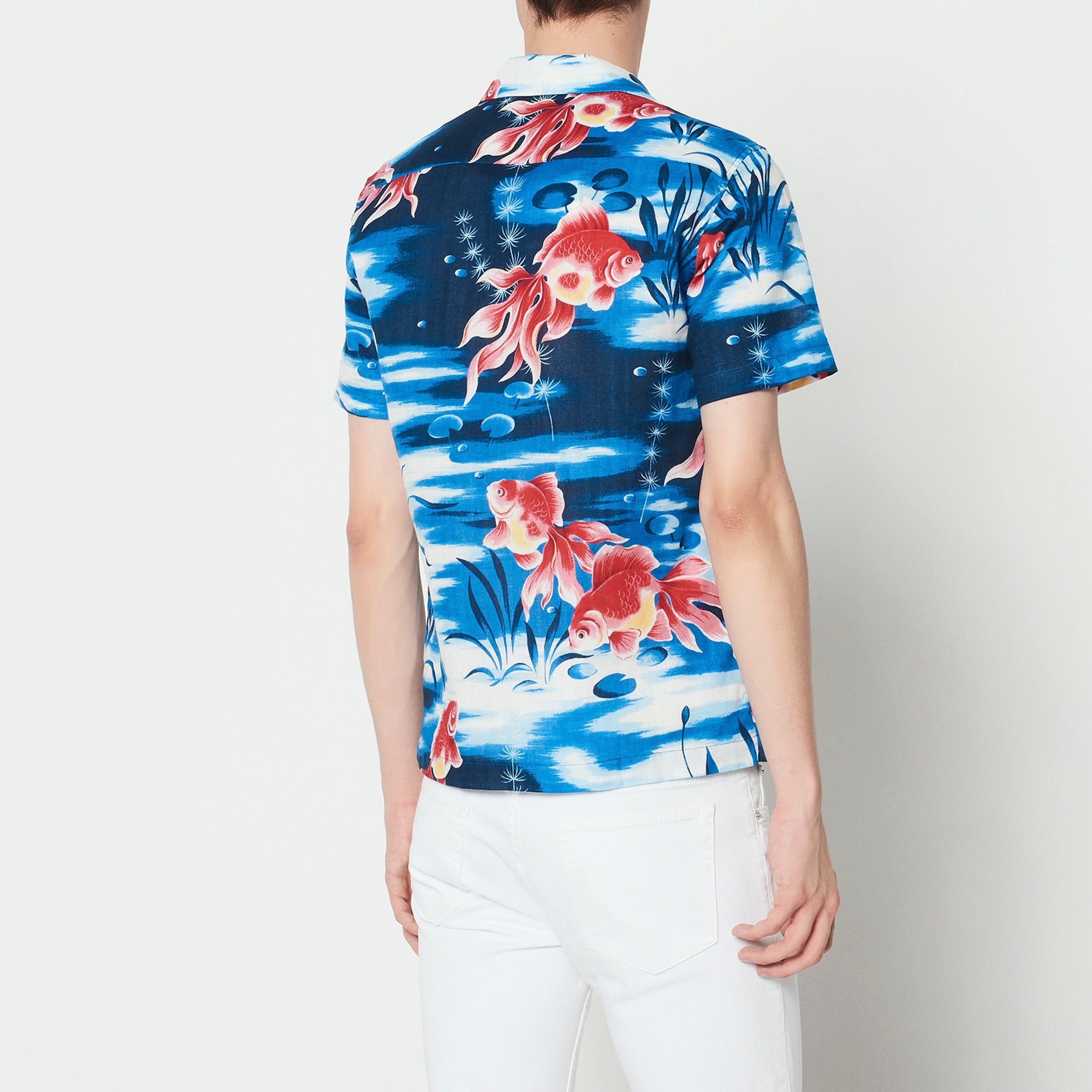 Chemisette hawaienne imprimés poissons Sandro seconde main