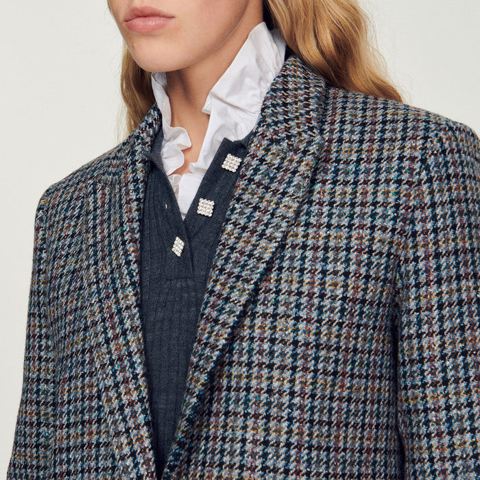 Veste de tailleur a carreaux Sandro seconde main