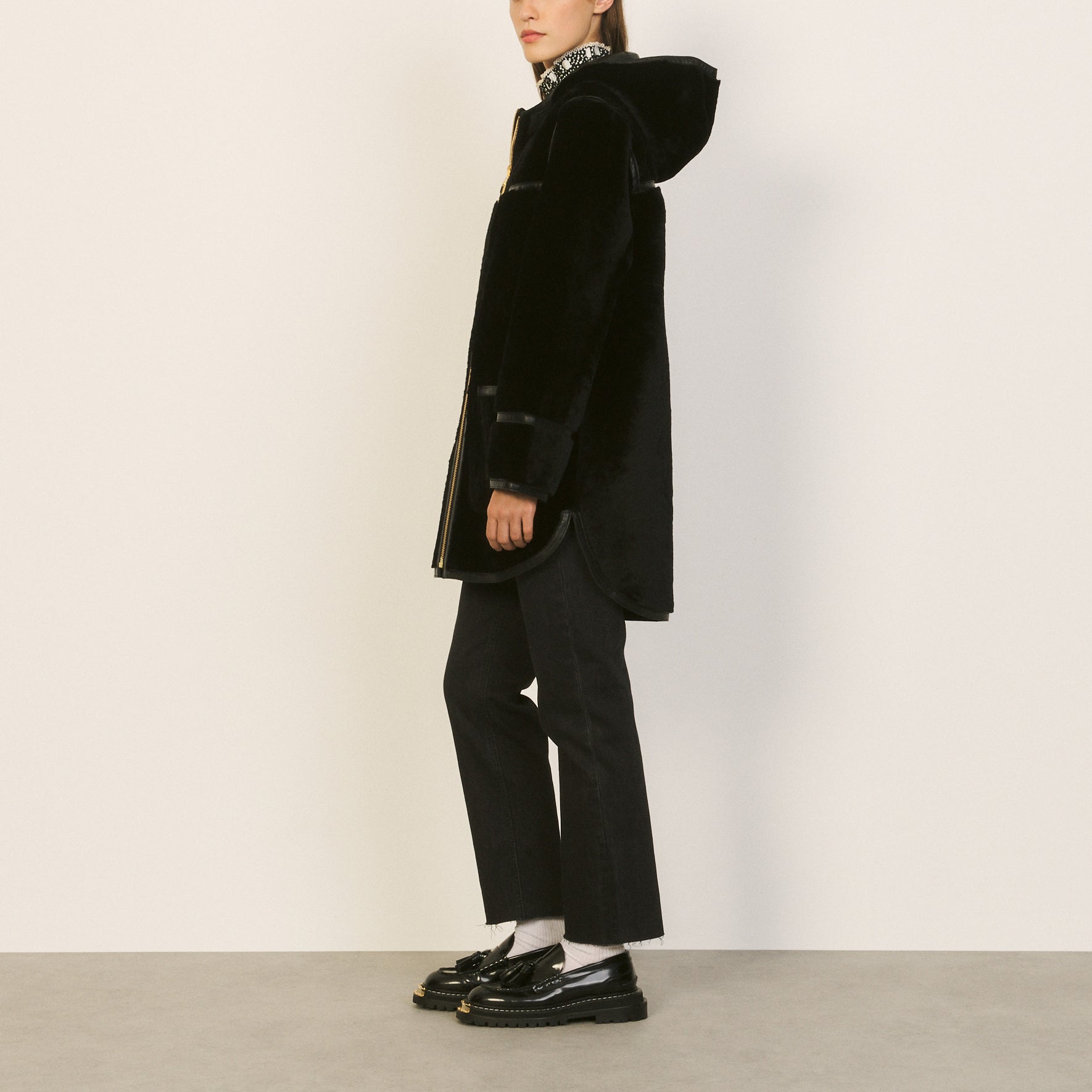 Outerwear Noir Sandro seconde main