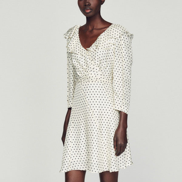 Robe courte à imprimé pois Sandro seconde main