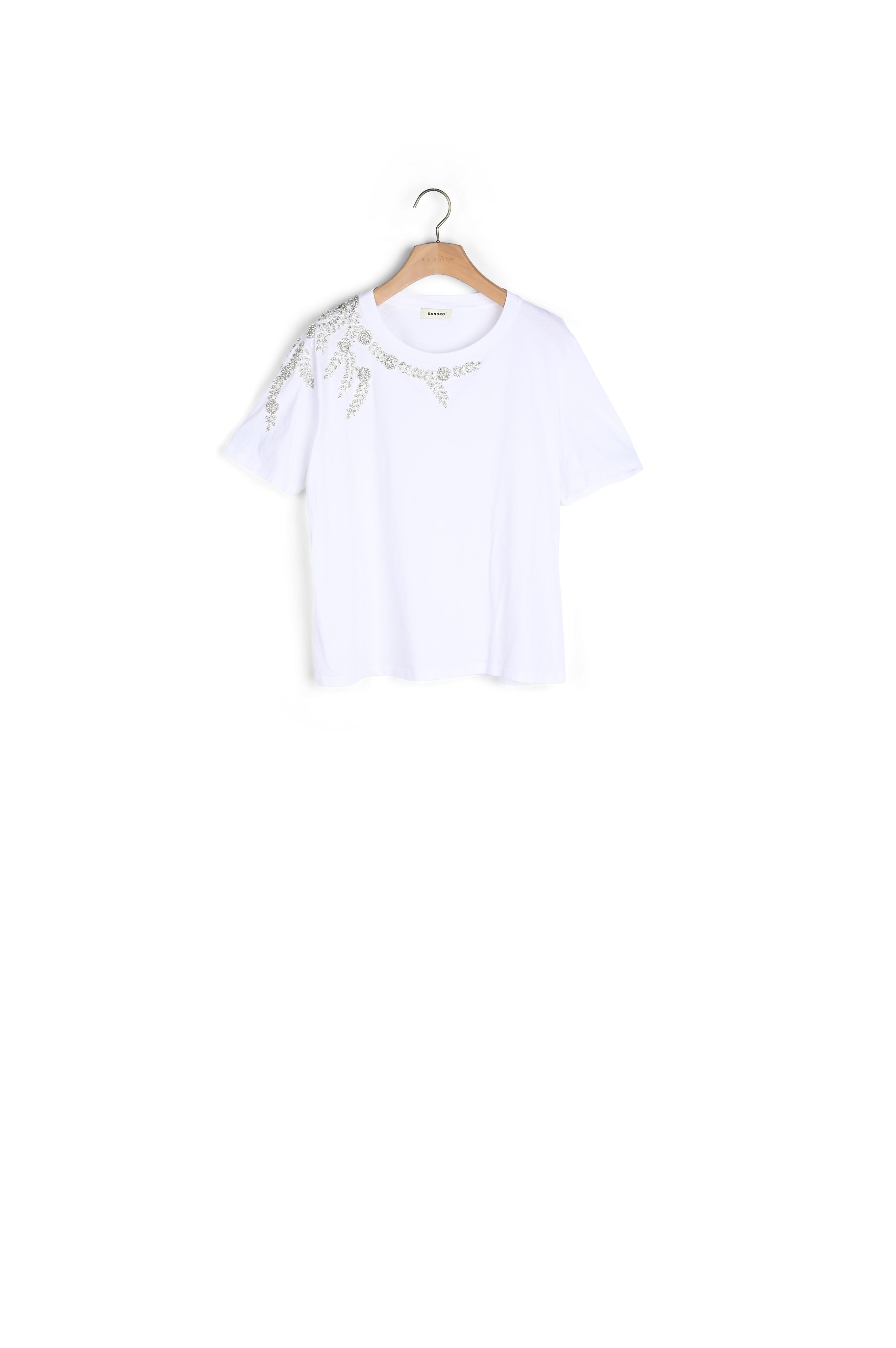 T-shirt orné de strass Sandro seconde main