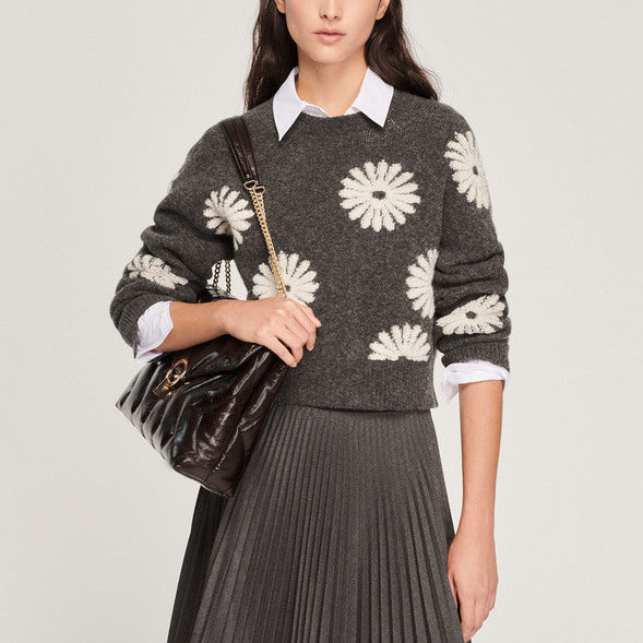 Pull en Maille à fleurs Sandro seconde main