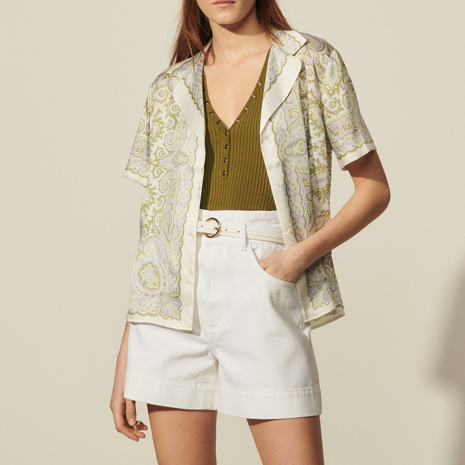 Chemise pyjama imprimée Sandro seconde main