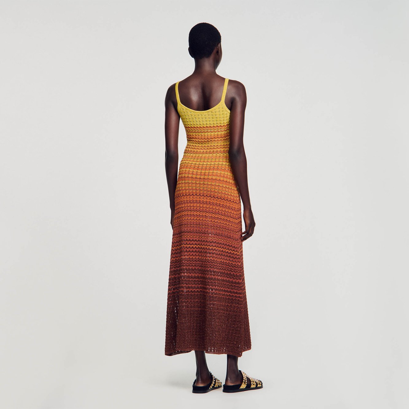 Robe longue en Maille Sandro seconde main