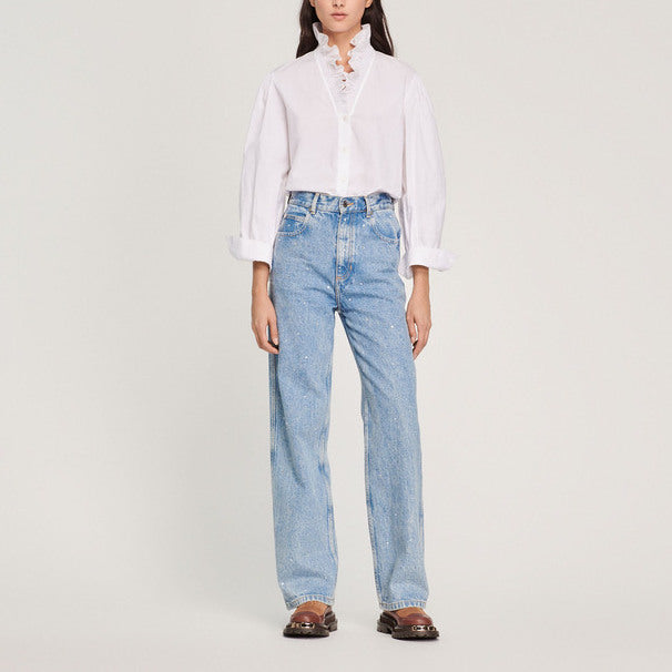 Jean droit orné de strass Sandro seconde main