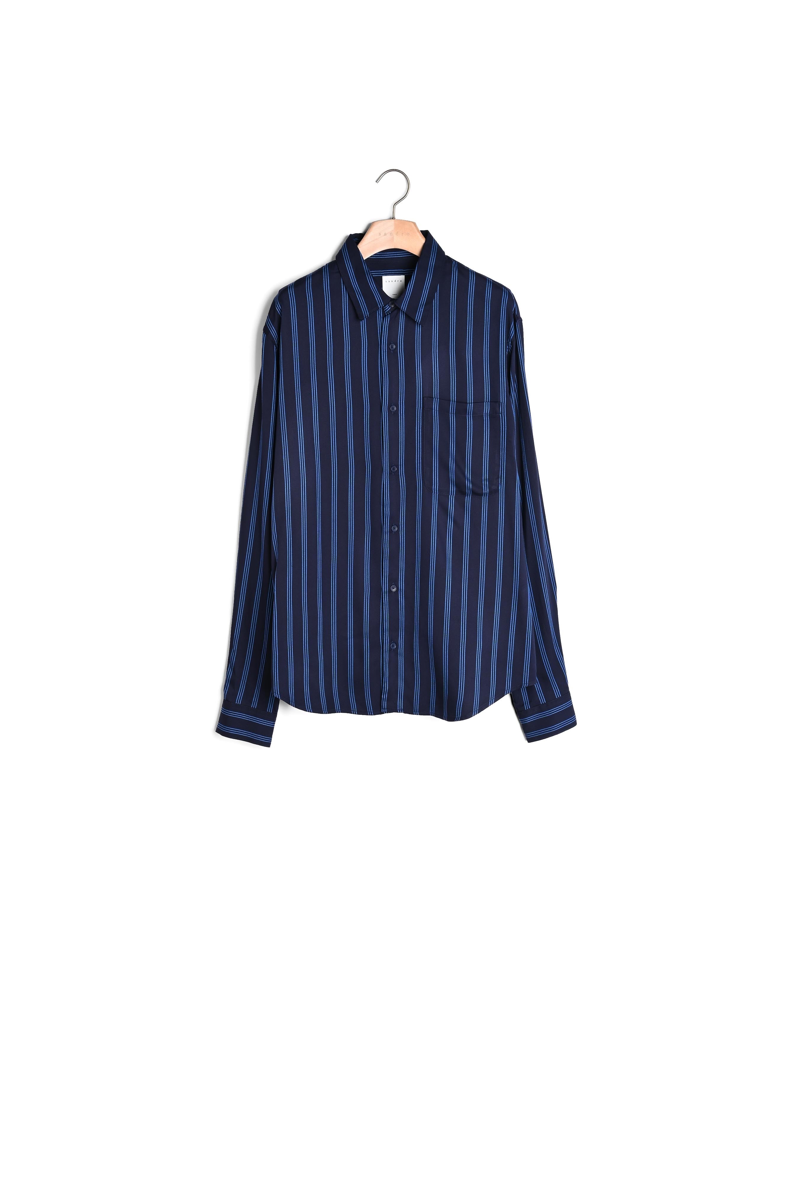 Chemise fluide à rayures tissées Sandro seconde main