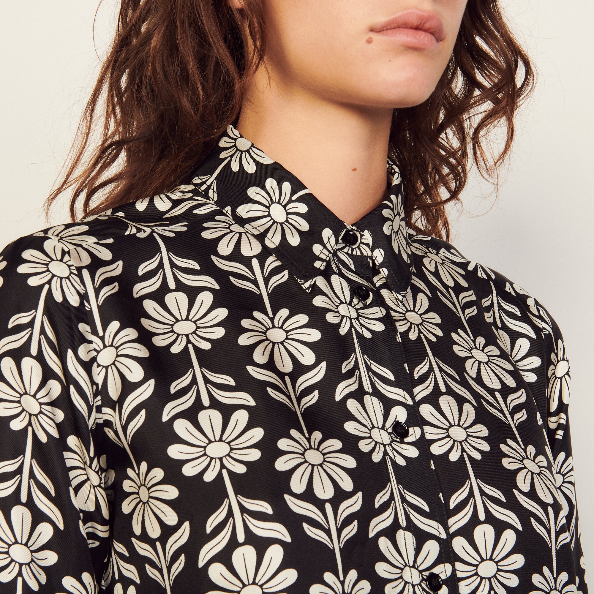 Chemise Noir Sandro seconde main