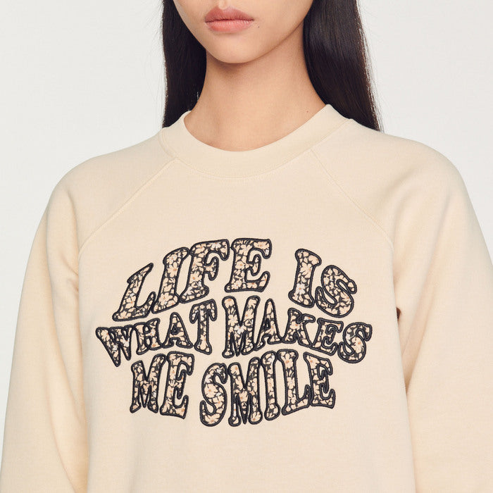 Sweat Life is What Makes Me Smile Sandro seconde main