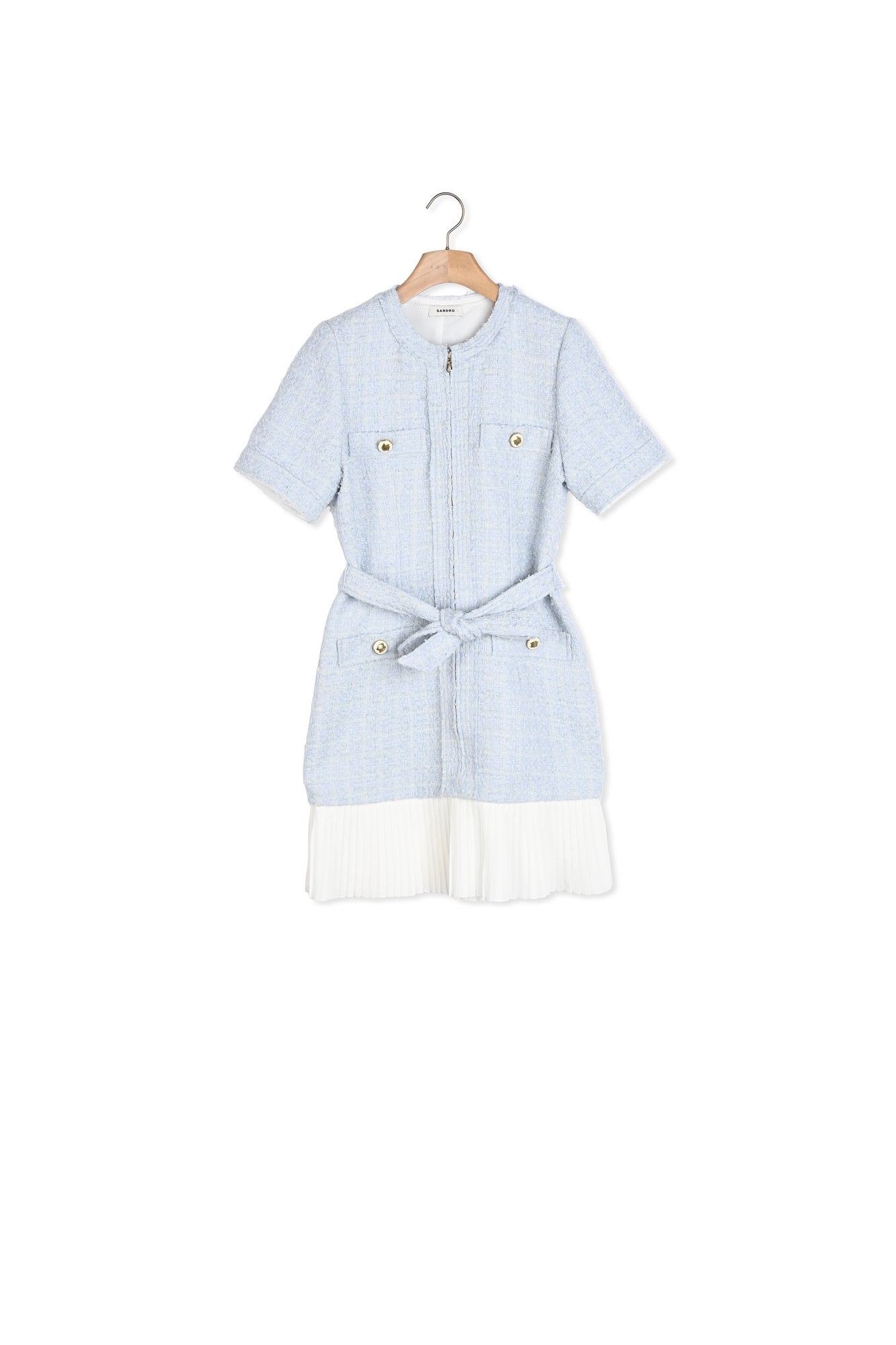 Robe courte en tweed Sandro seconde main