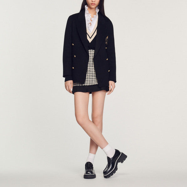 Pull au col V contrasté Sandro seconde main