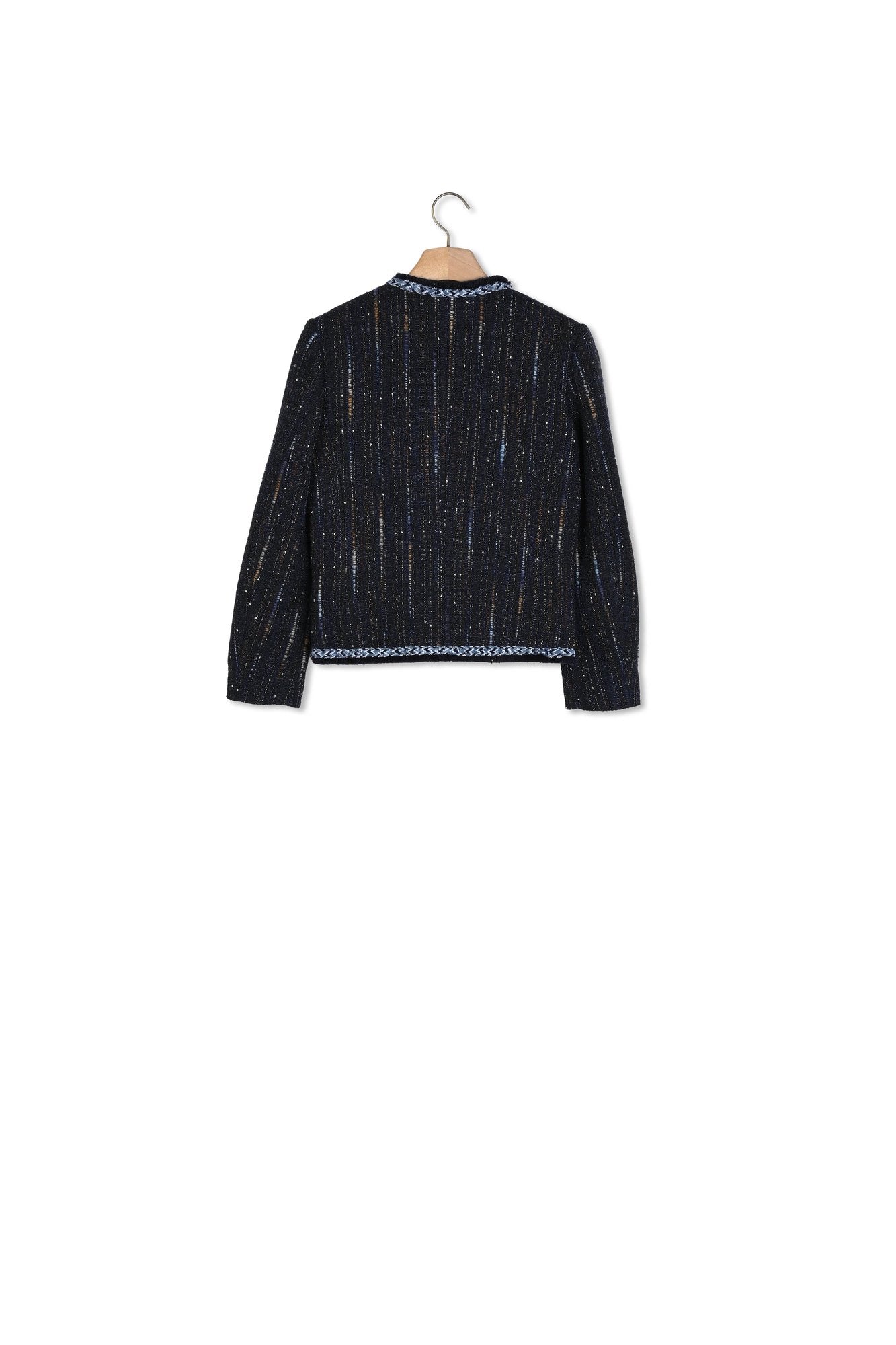 Veste en tweed à boutonnage croisé Sandro seconde main