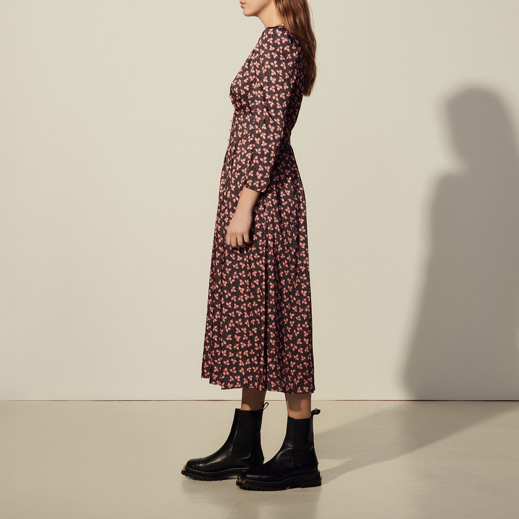 Robe longue imprimée Sandro seconde main