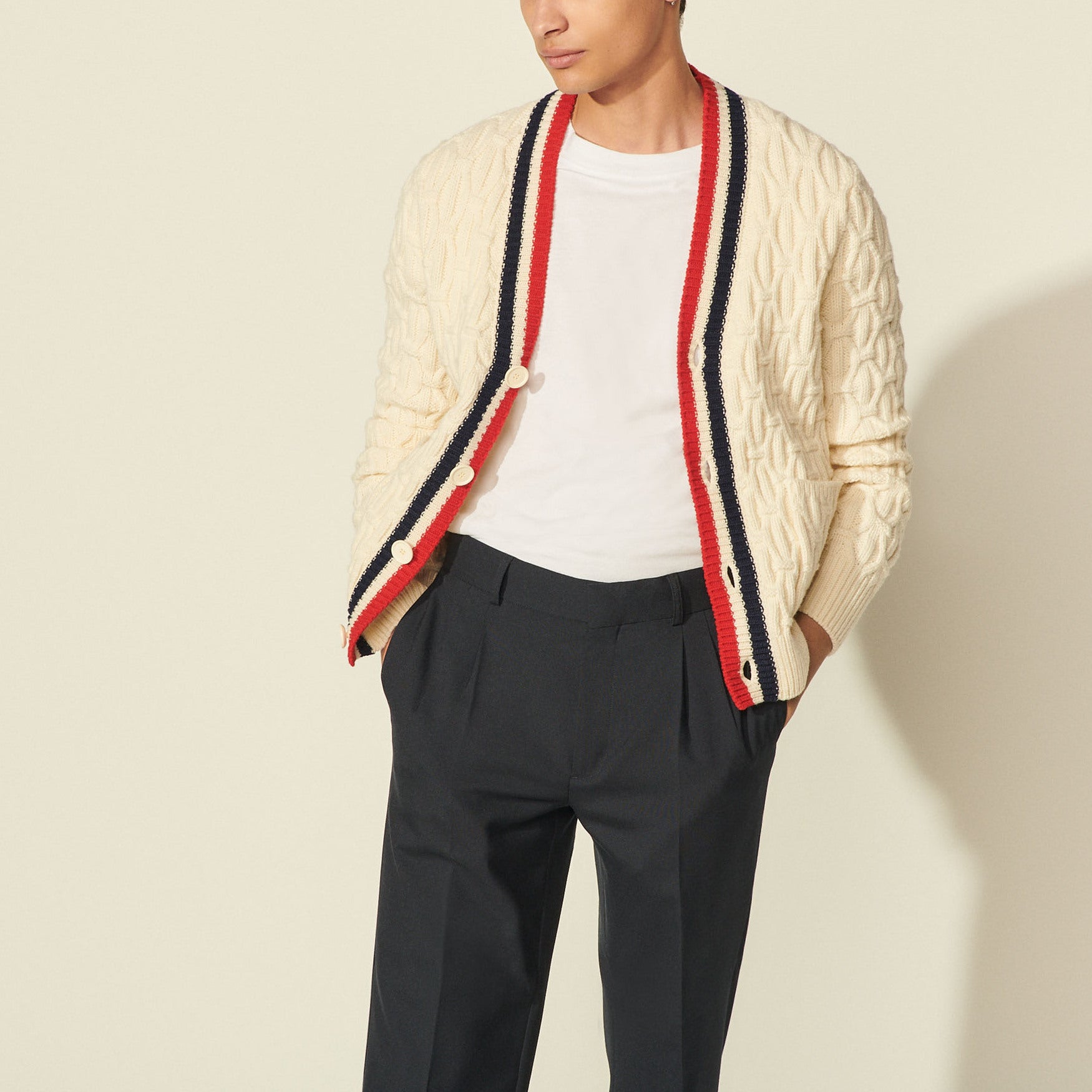 Cardigan en laine Sandro seconde main