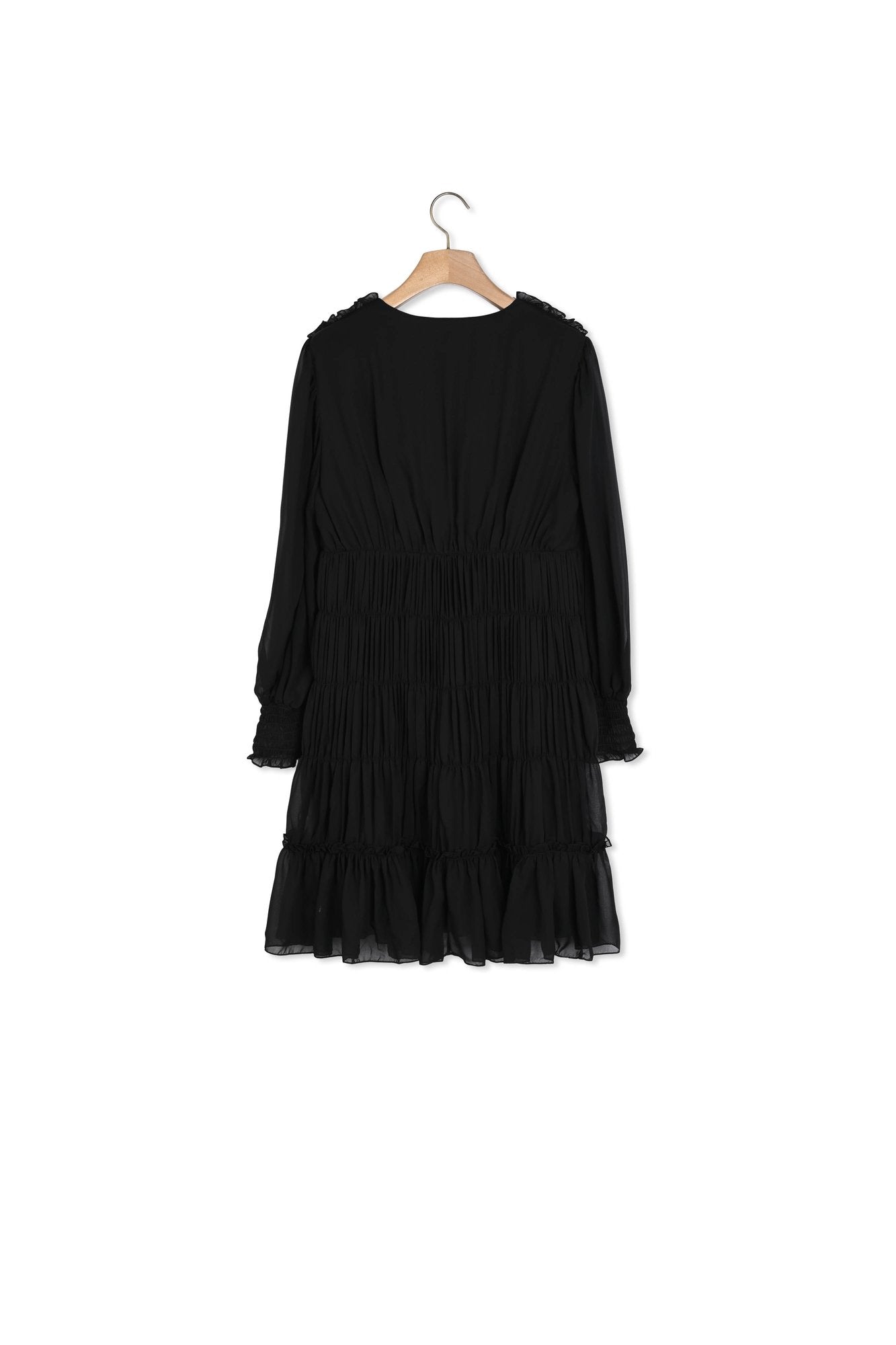 Robe courte en voile à  fronces Sandro seconde main