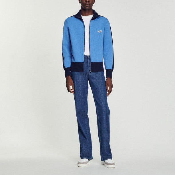 Cardigan court bicolore Sandro seconde main