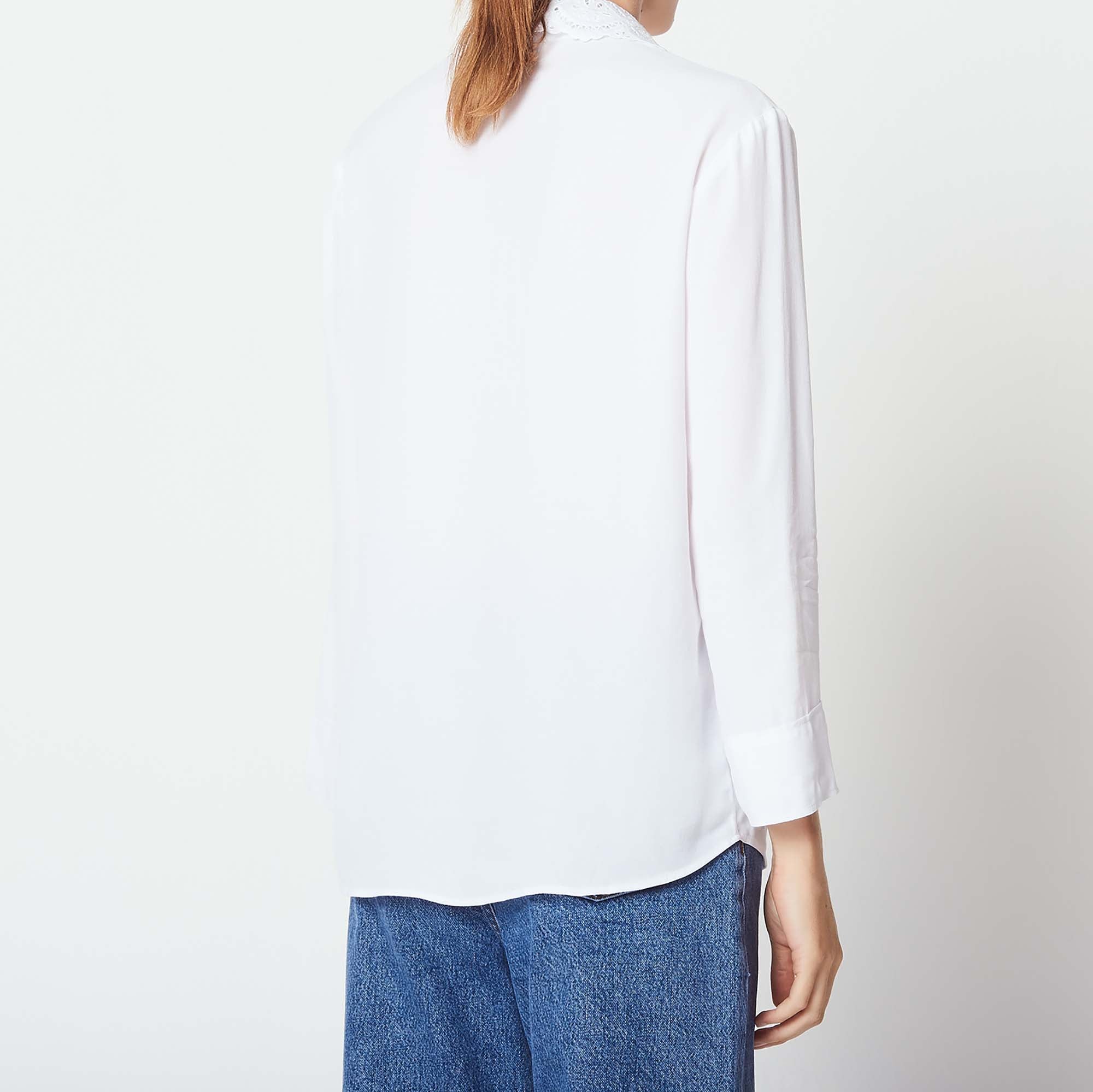 Chemise avec col en broderie anglaise Sandro seconde main