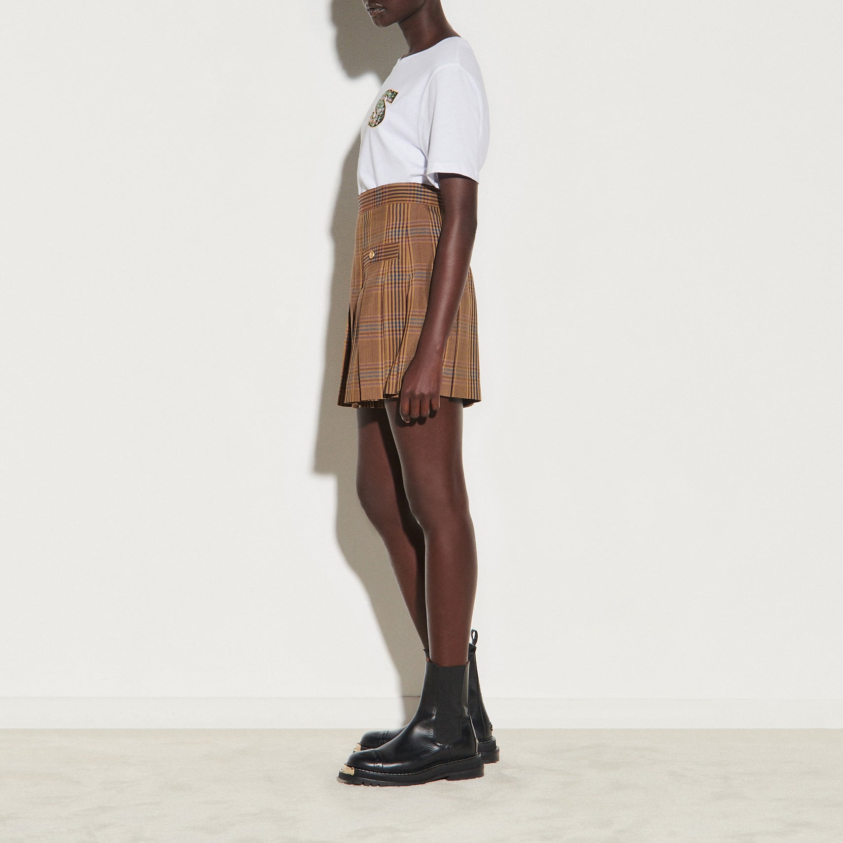 Short plissé à carreaux Sandro seconde main