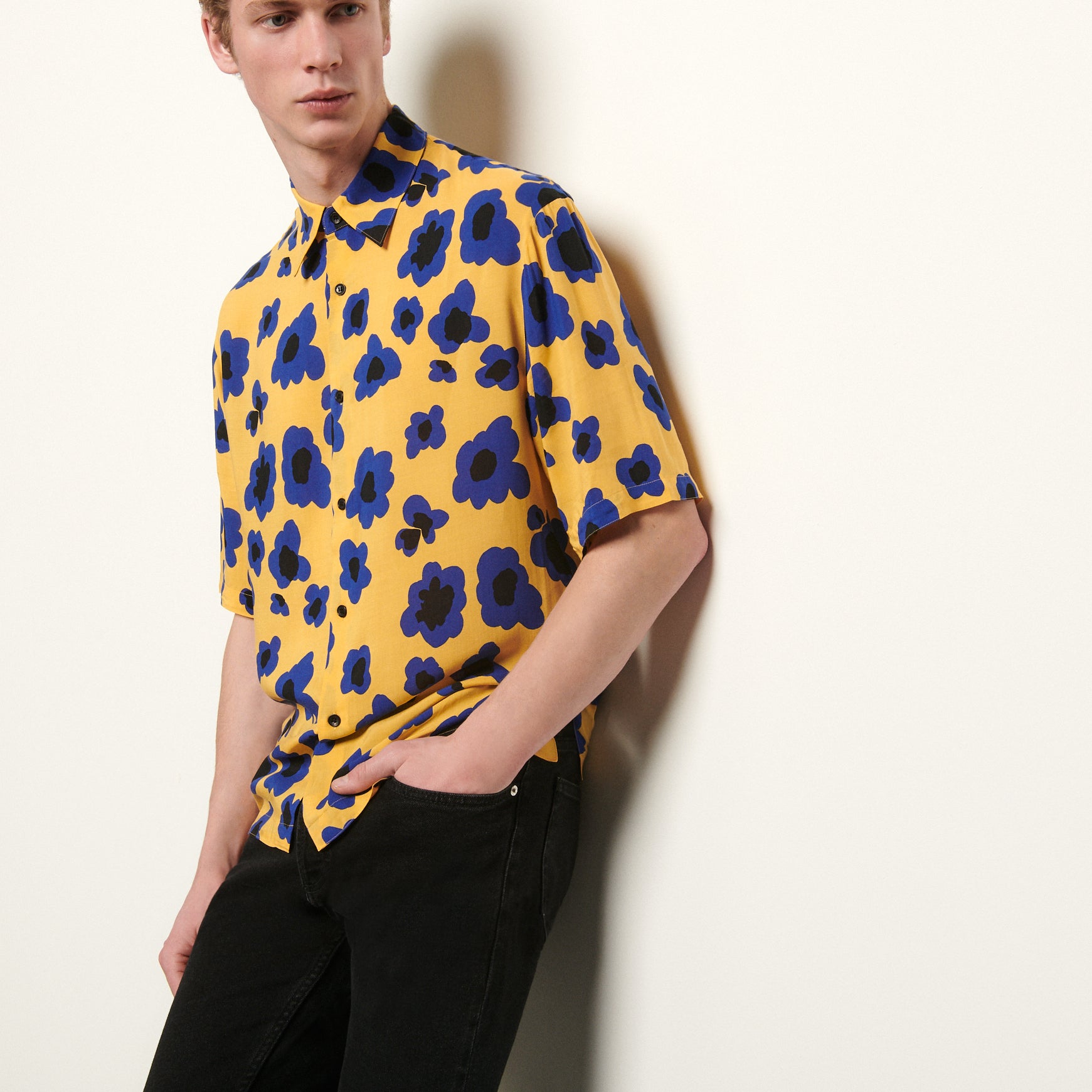 Chemise à manches courtes imprimée Sandro seconde main