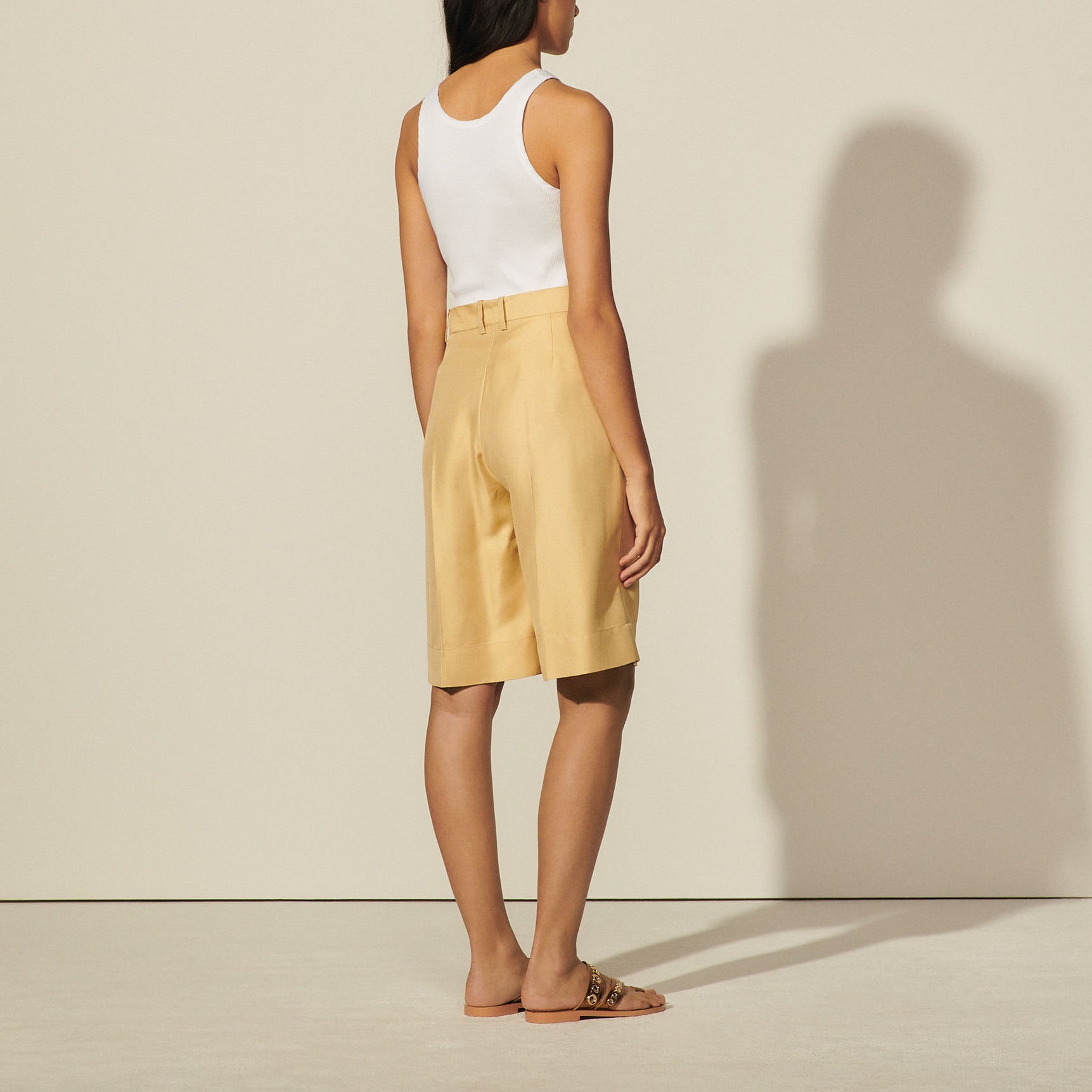 Bermuda taille haute à plis Sandro seconde main