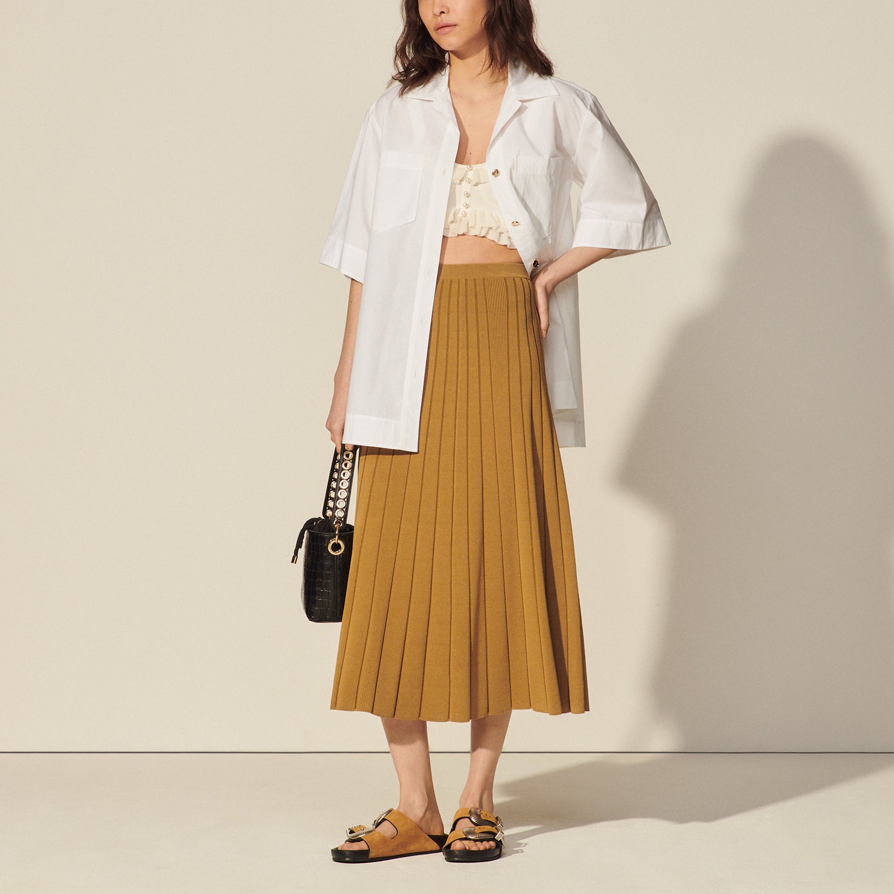 Jupe midi en Maille Sandro seconde main