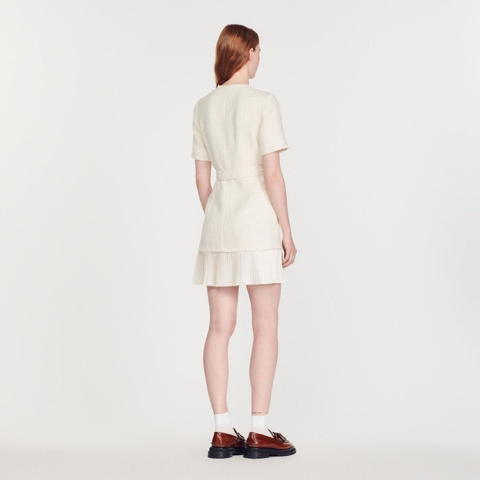 Robe Manteau en lainage effet tweed Sandro seconde main